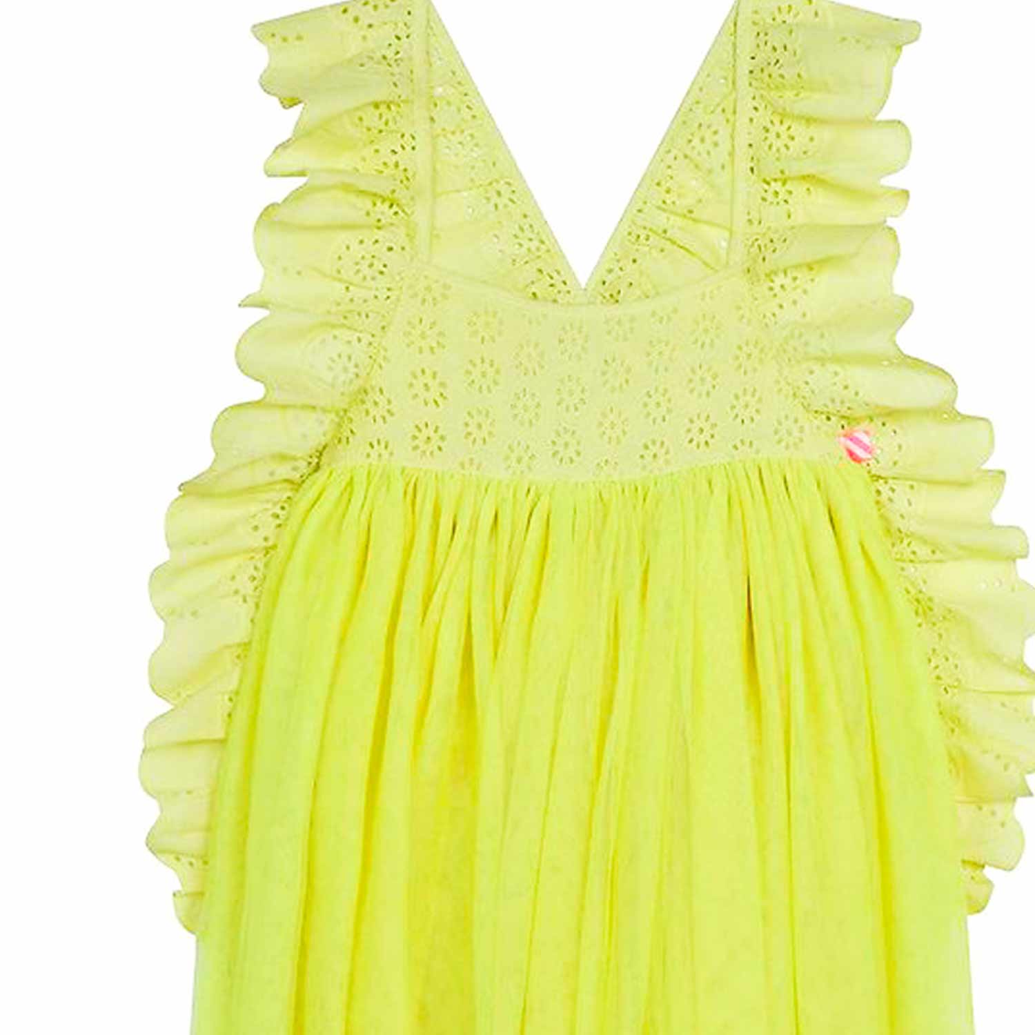 Top lungo giallo con ricamo inglese - annameglio.com abbigliamento moda