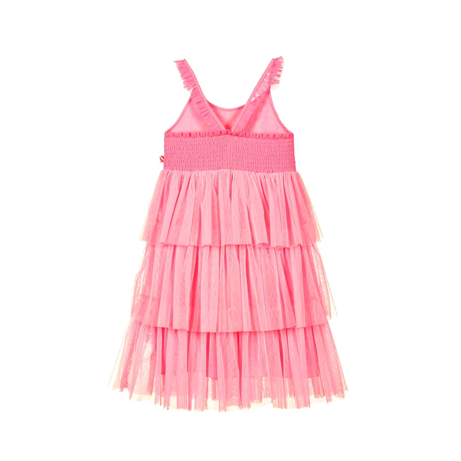 ABITO TULLE ROSA FLUO CON PAILLETTES BAMBINA - annameglio.com abbigliamento moda