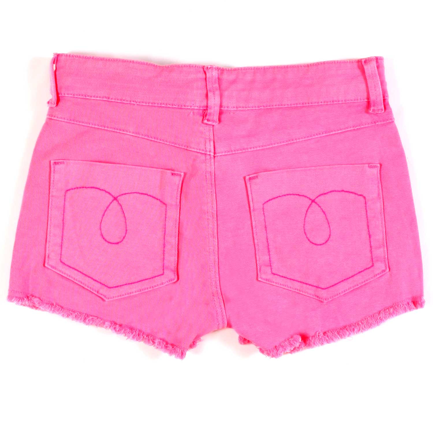 SHORTS DI JEANS ROSA FLUO CON PAILLETTES BAMBINA - annameglio.com abbigliamento moda