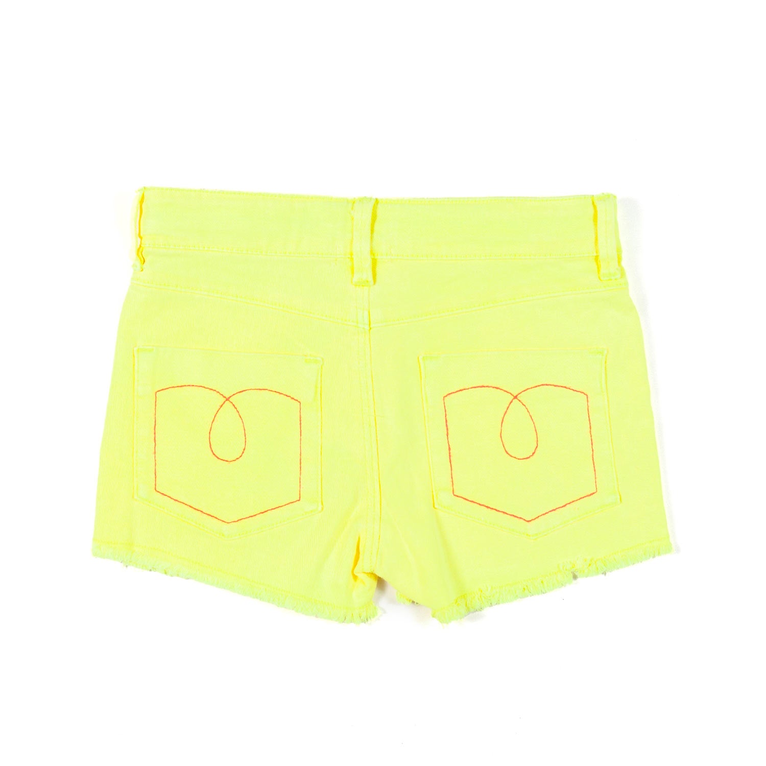 SHORTS DI JEANS GIALLO FLUO CON PAILLETTES BAMBINA - annameglio.com abbigliamento moda