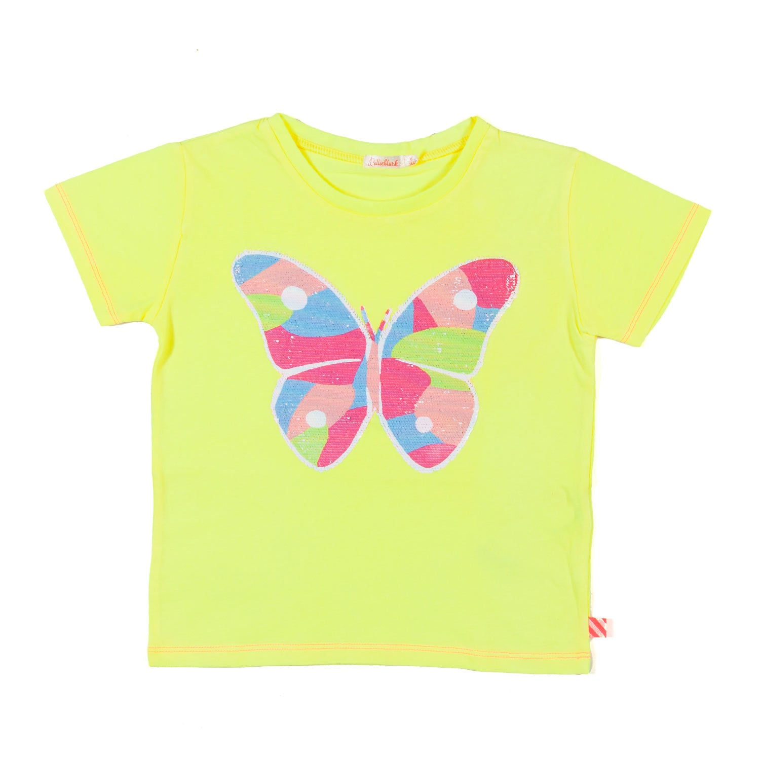 T-shirt giallo sole farfalla paillette bambina - annameglio.com abbigliamento moda