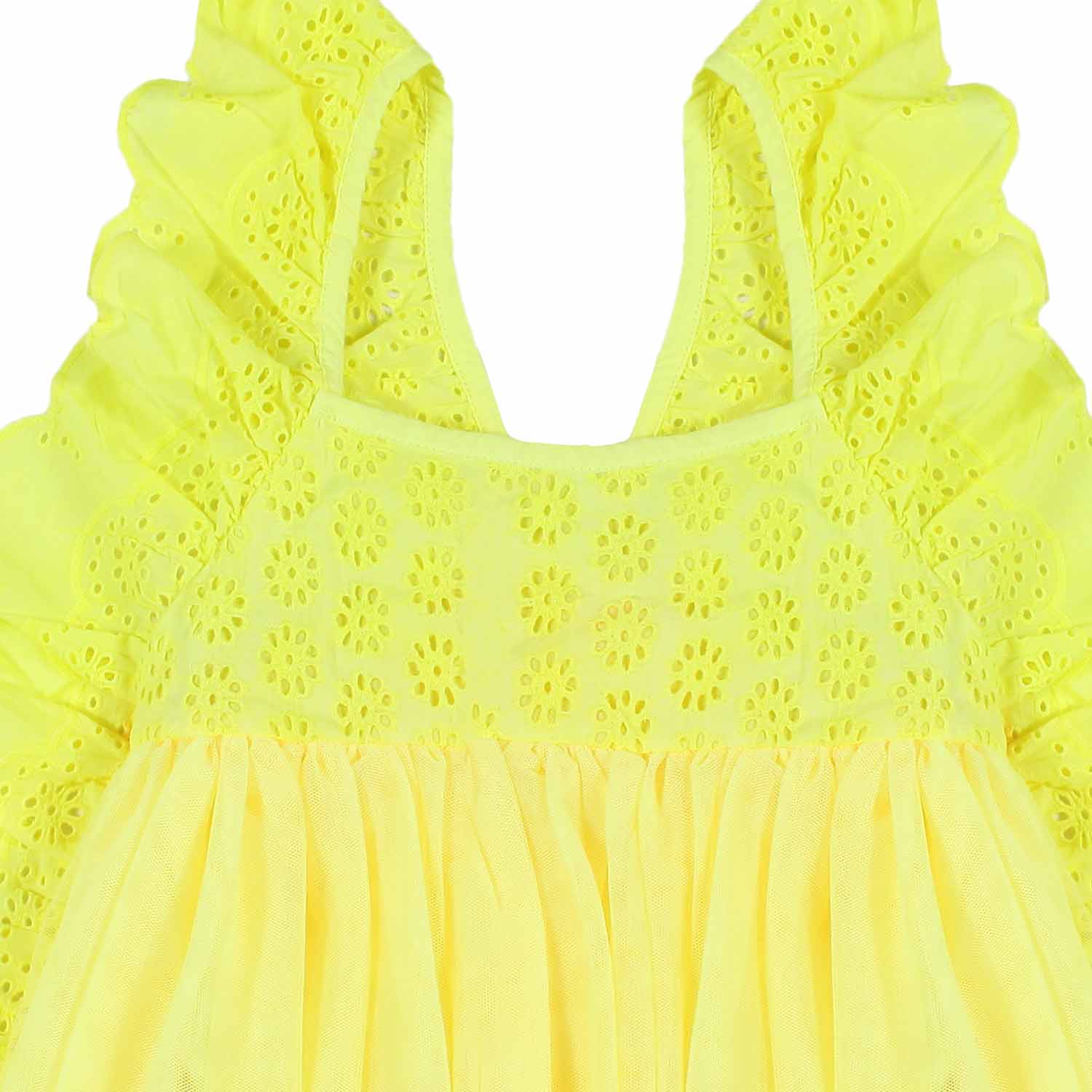 Top giallo con ricamo inglese - annameglio.com abbigliamento moda