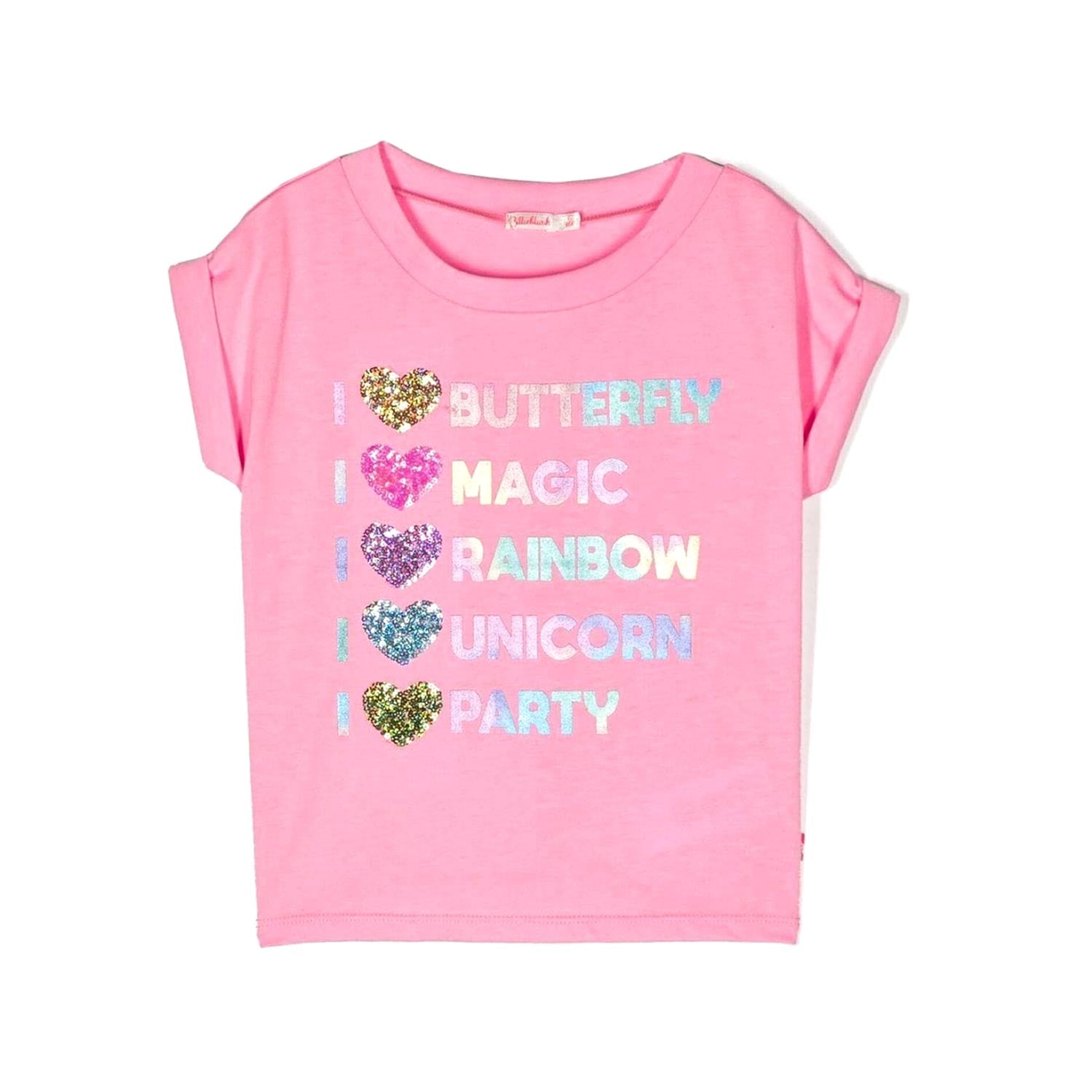 T-shirt rosa cuori paillette - annameglio.com abbigliamento moda