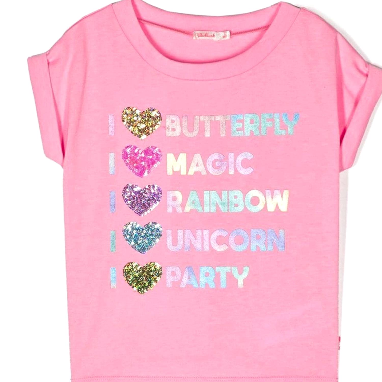 T-shirt rosa cuori paillette - annameglio.com abbigliamento moda