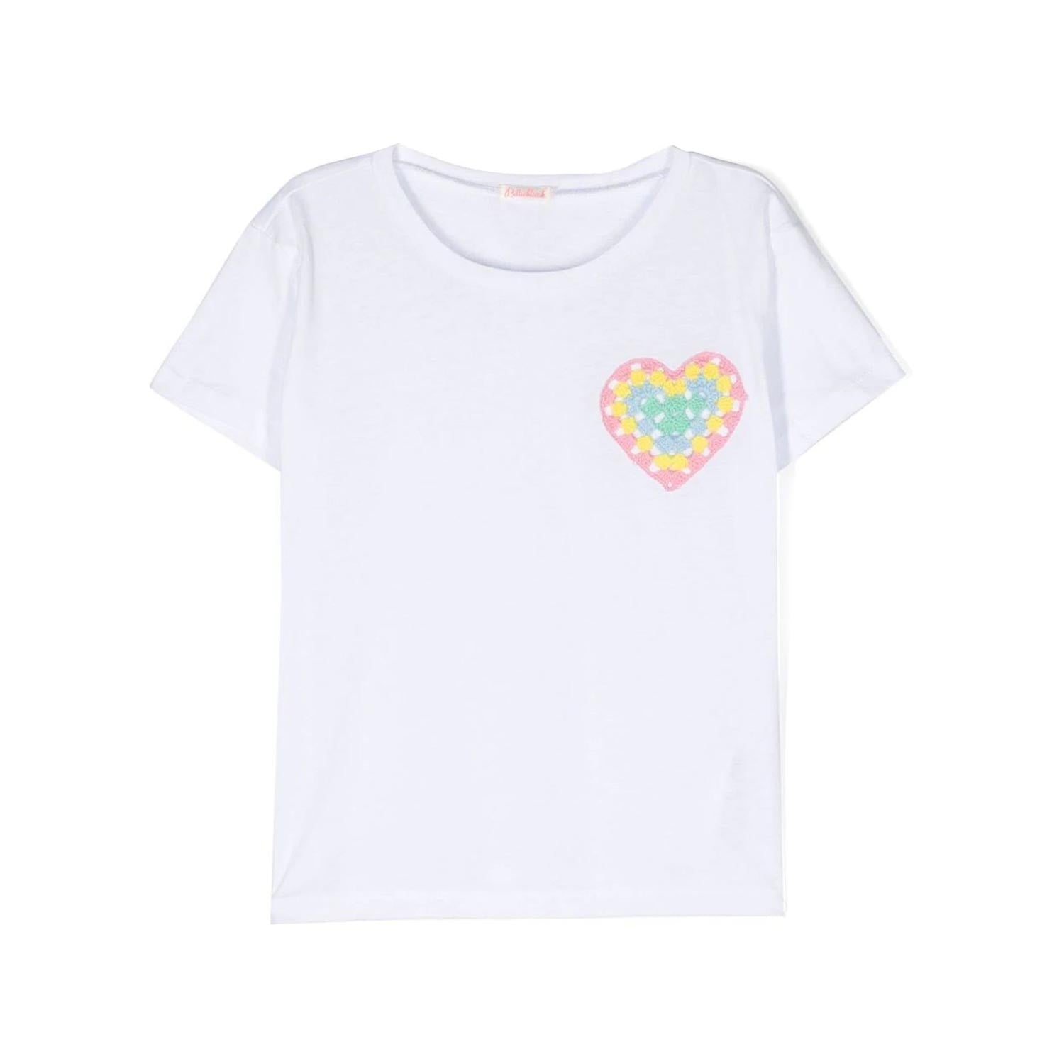 T-Shirt bianca cuore uncinetto - annameglio.com abbigliamento moda