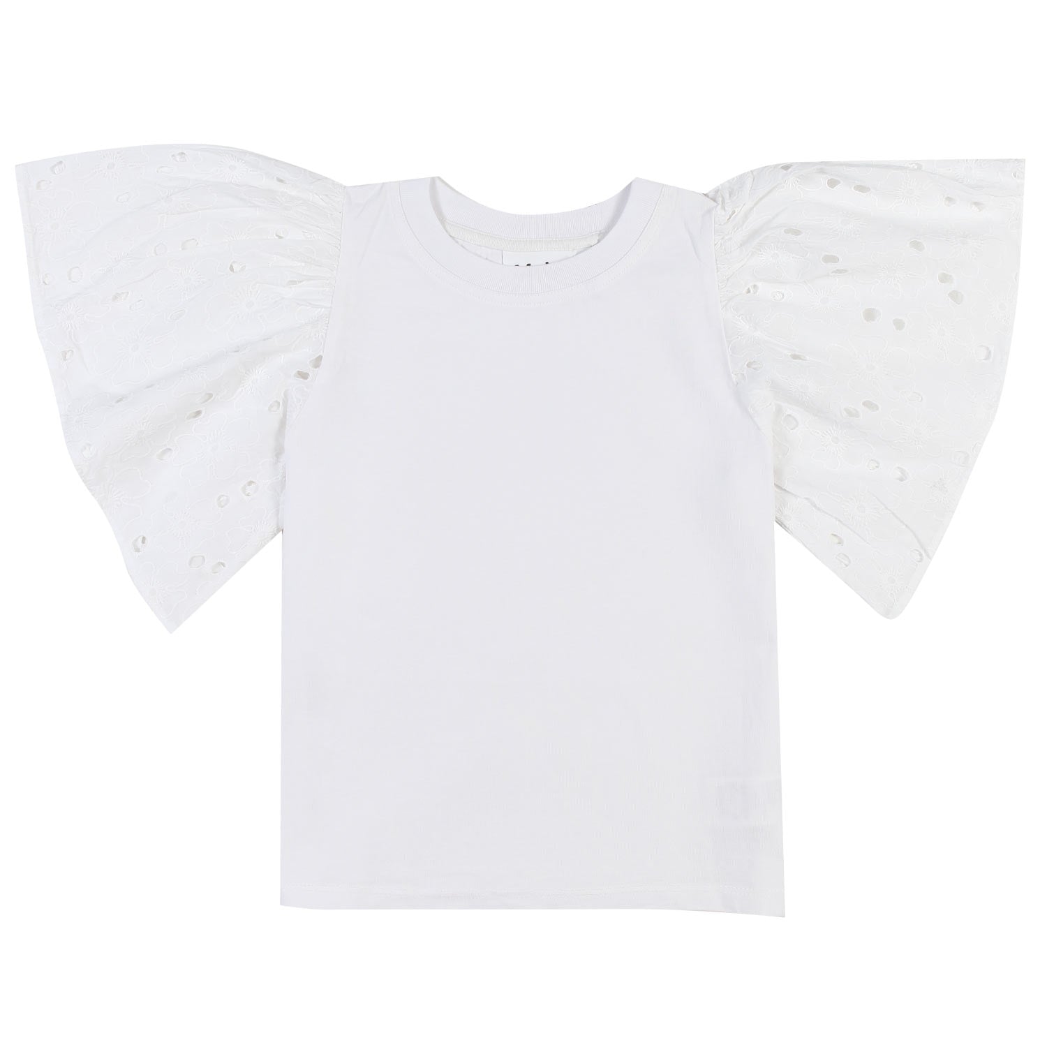 Ritza Top bianco maniche sangallo - annameglio.com abbigliamento moda
