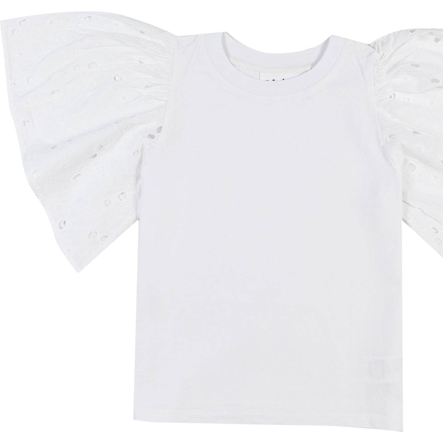 Ritza Top bianco maniche sangallo - annameglio.com abbigliamento moda