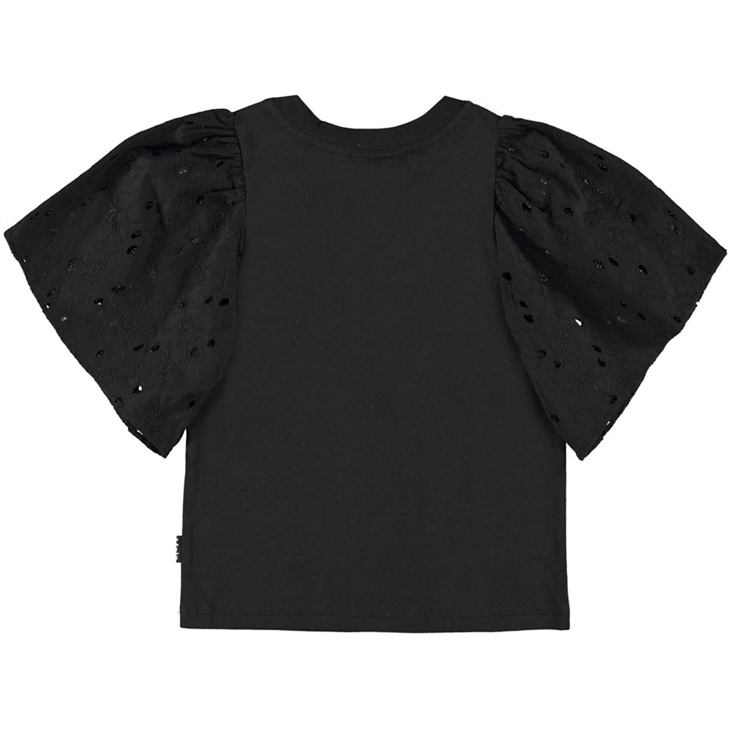 TOP RITZA SANGALLO NERO BAMBINA E TEENAGER - annameglio.com abbigliamento moda
