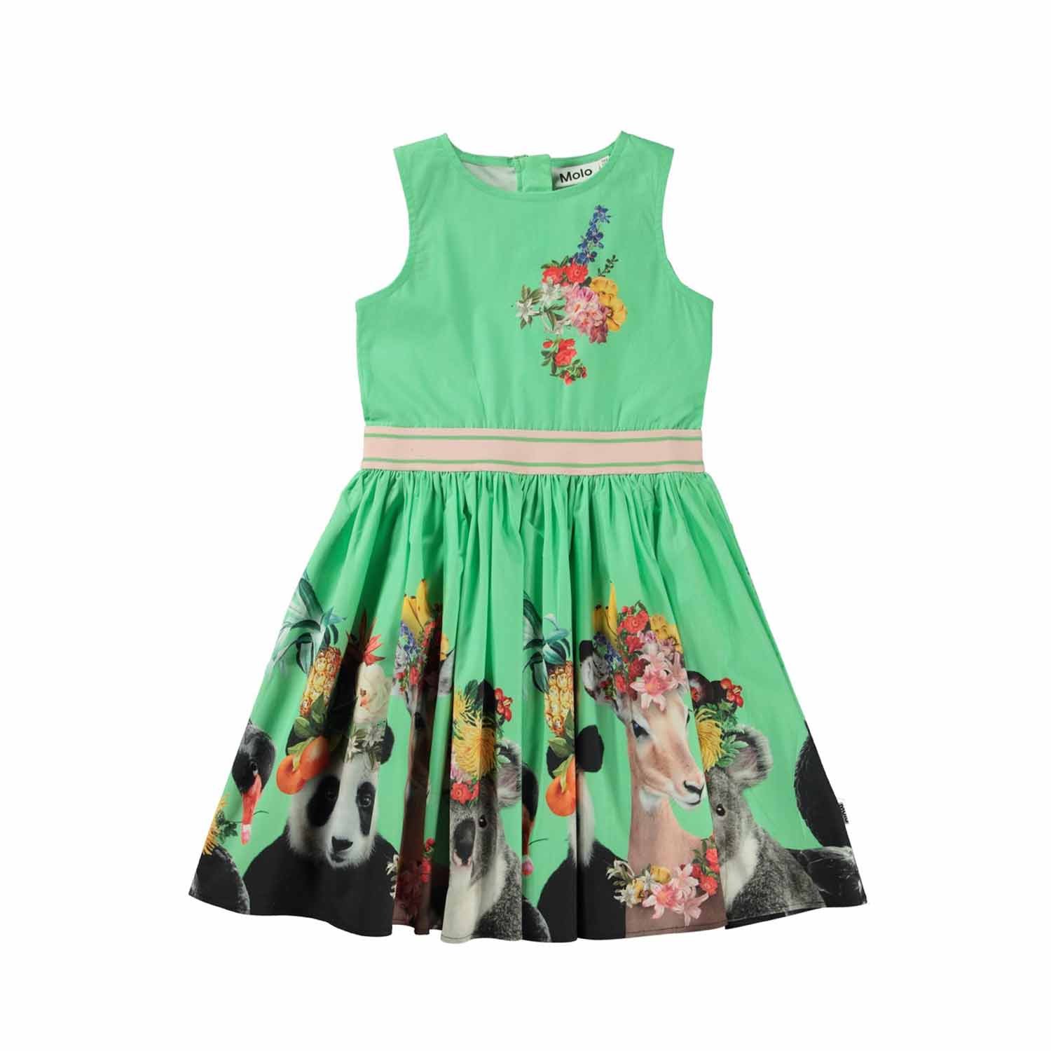 VESTITO CARLI VERDE E MULTICOLOR BAMBINA - annameglio.com abbigliamento moda
