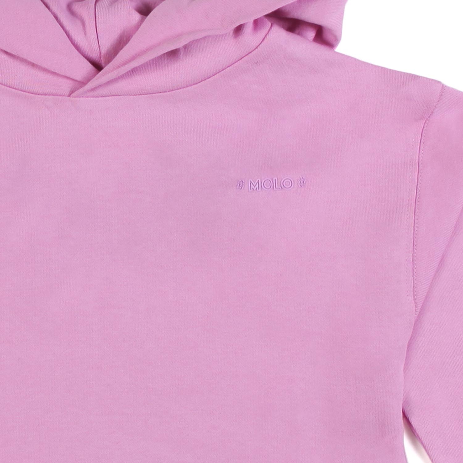 FELPA CROPPED ROSA ORCHIDEA CON CAPPUCCIO - annameglio.com abbigliamento moda