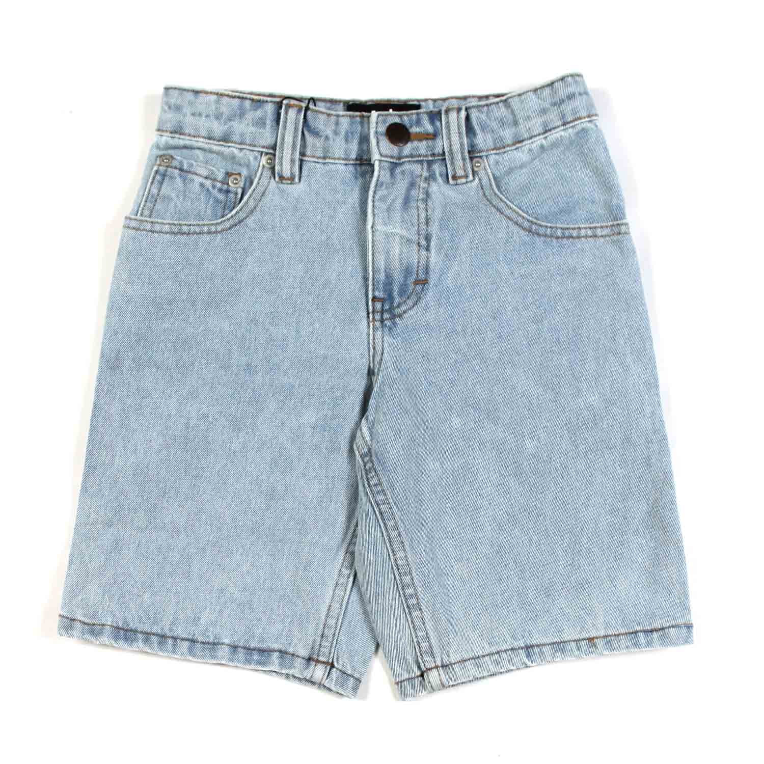 SHORTS ART UNISEX IN DENIM CELESTE SLAVATO - annameglio.com abbigliamento moda