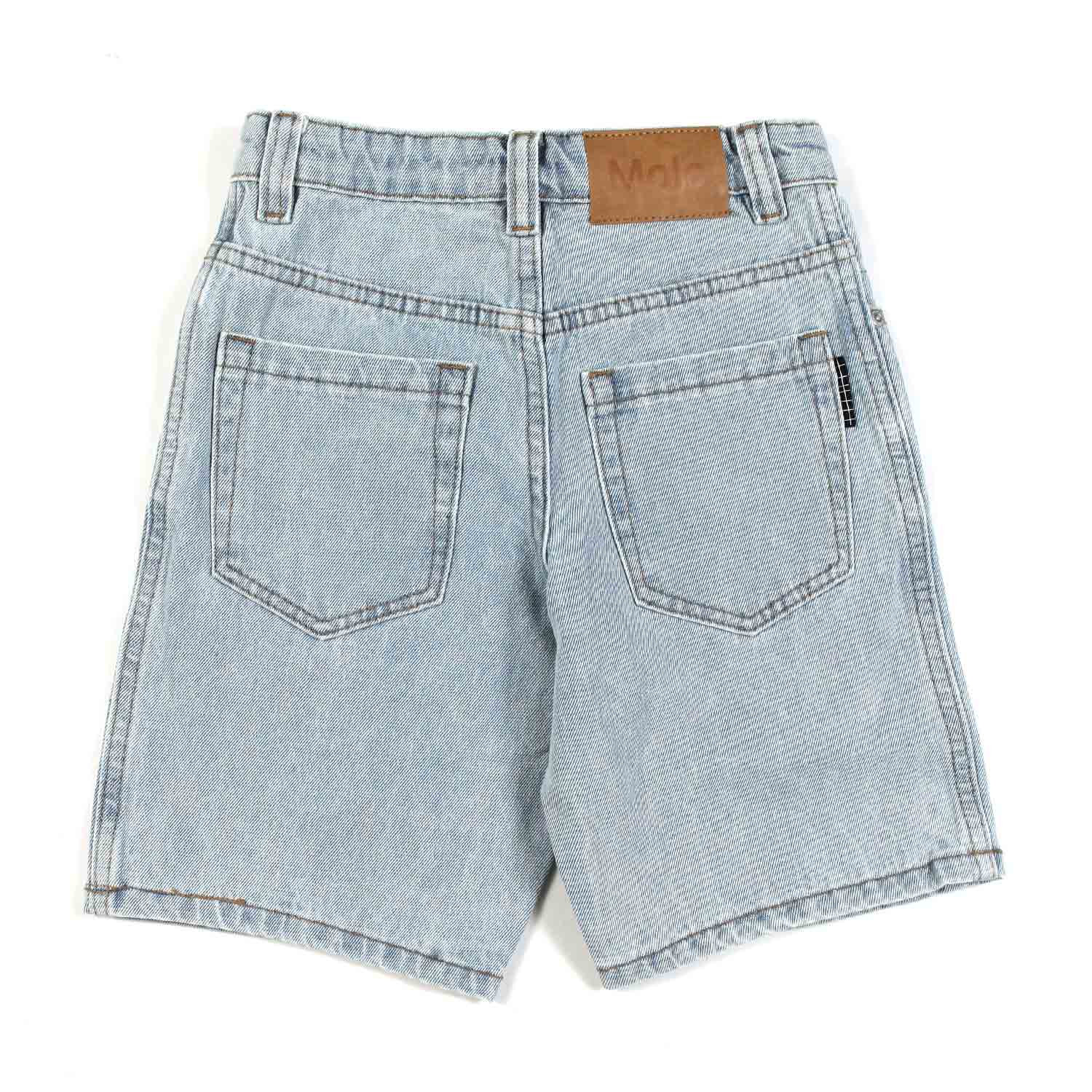SHORTS ART UNISEX IN DENIM CELESTE SLAVATO - annameglio.com abbigliamento moda