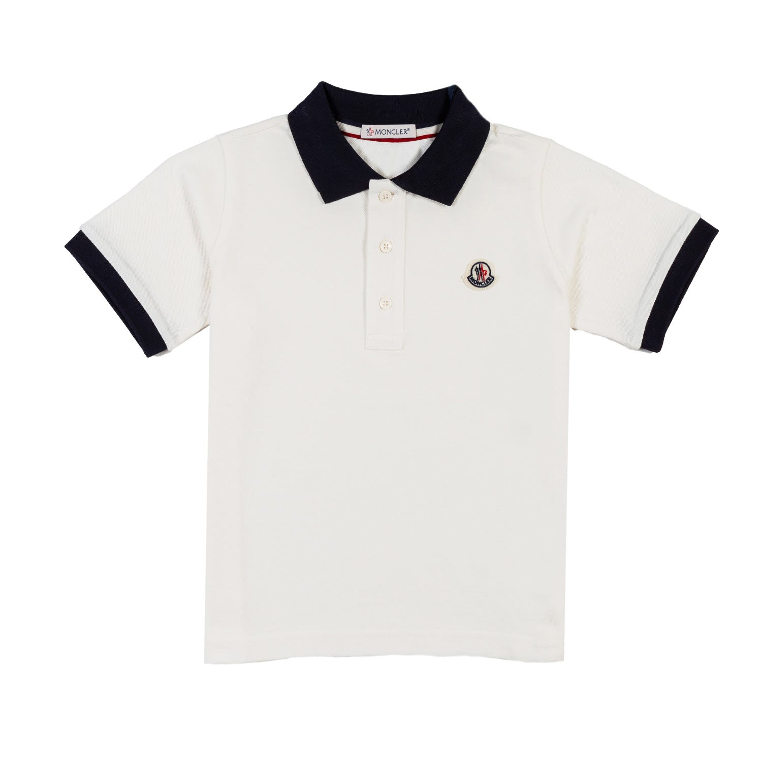 POLO BIANCO NEVE CON ORLI BLU NAVY BAMBINO E TEEN - annameglio.com abbigliamento moda