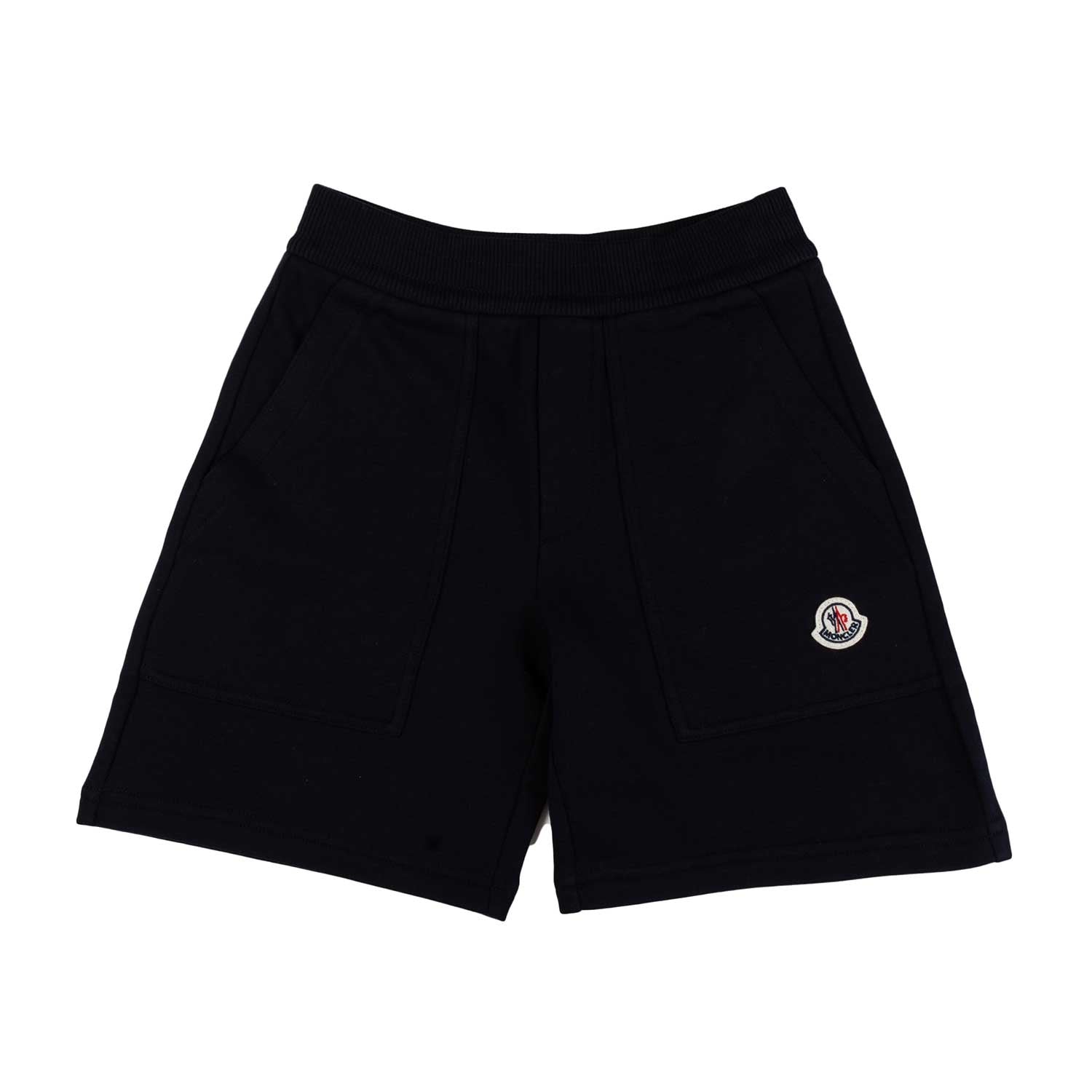 SHORTS IN FELPA BLU NAVY CON PATCH LOGO - annameglio.com abbigliamento moda