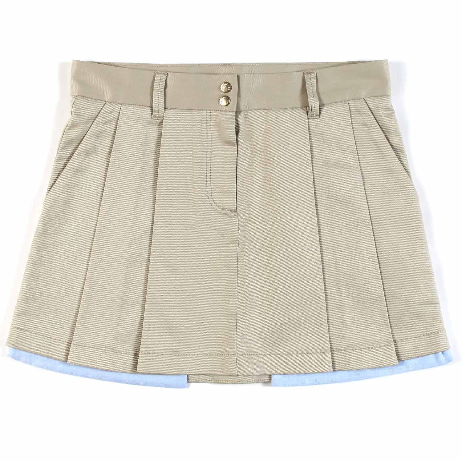 GONNA A PIEGHE BEIGE CAMMELLO BAMBINA E TEEN - annameglio.com abbigliamento moda