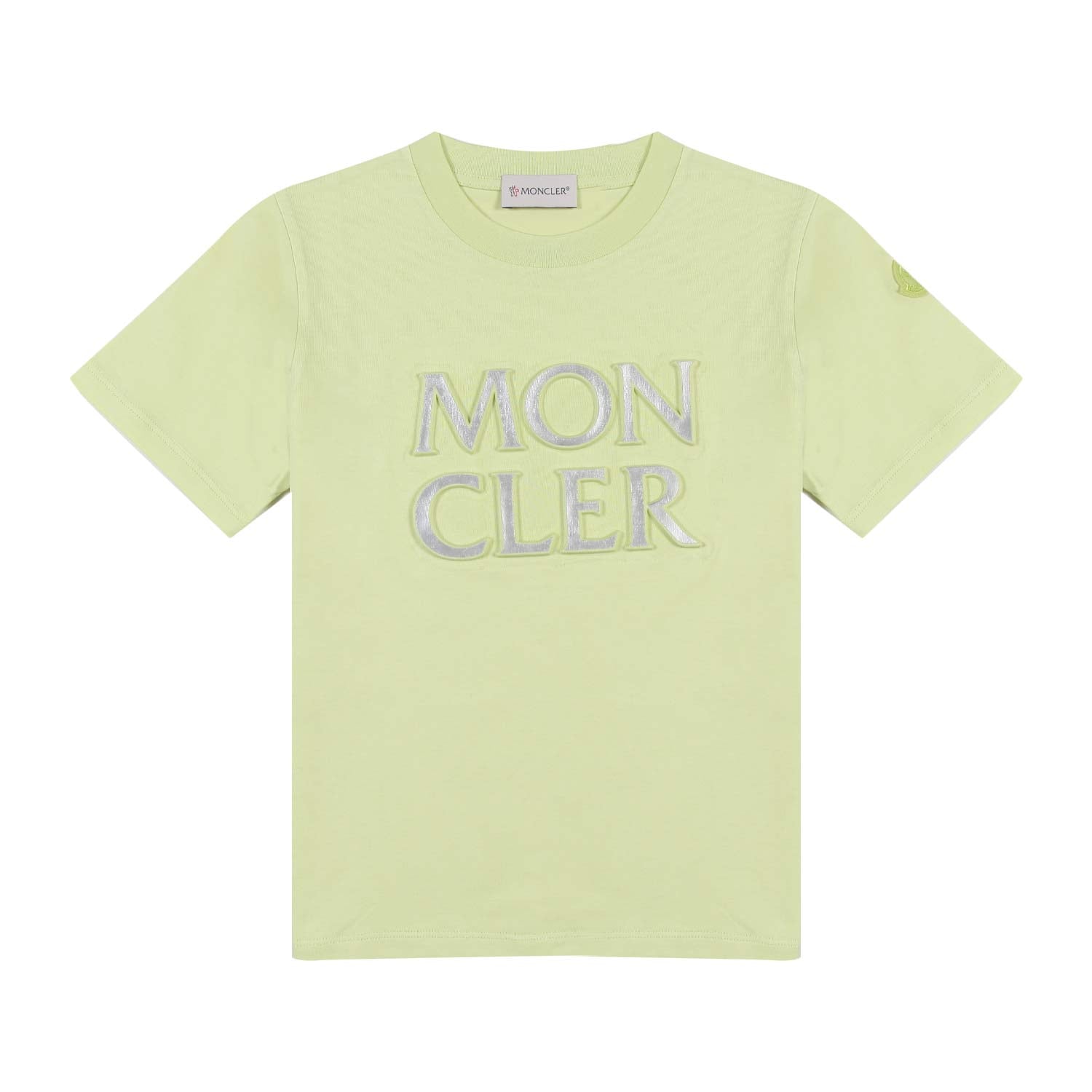 T-SHIRT VERDE PISTACCHIO CON LOGO GOFFRATO - annameglio.com abbigliamento moda