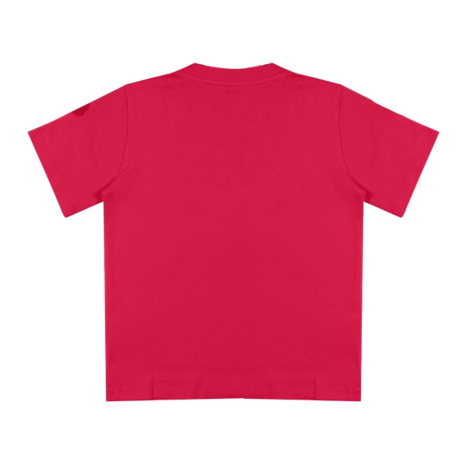 T-SHIRT ROSSO FRAGOLA CON LOGO GOFFRATO - annameglio.com abbigliamento moda