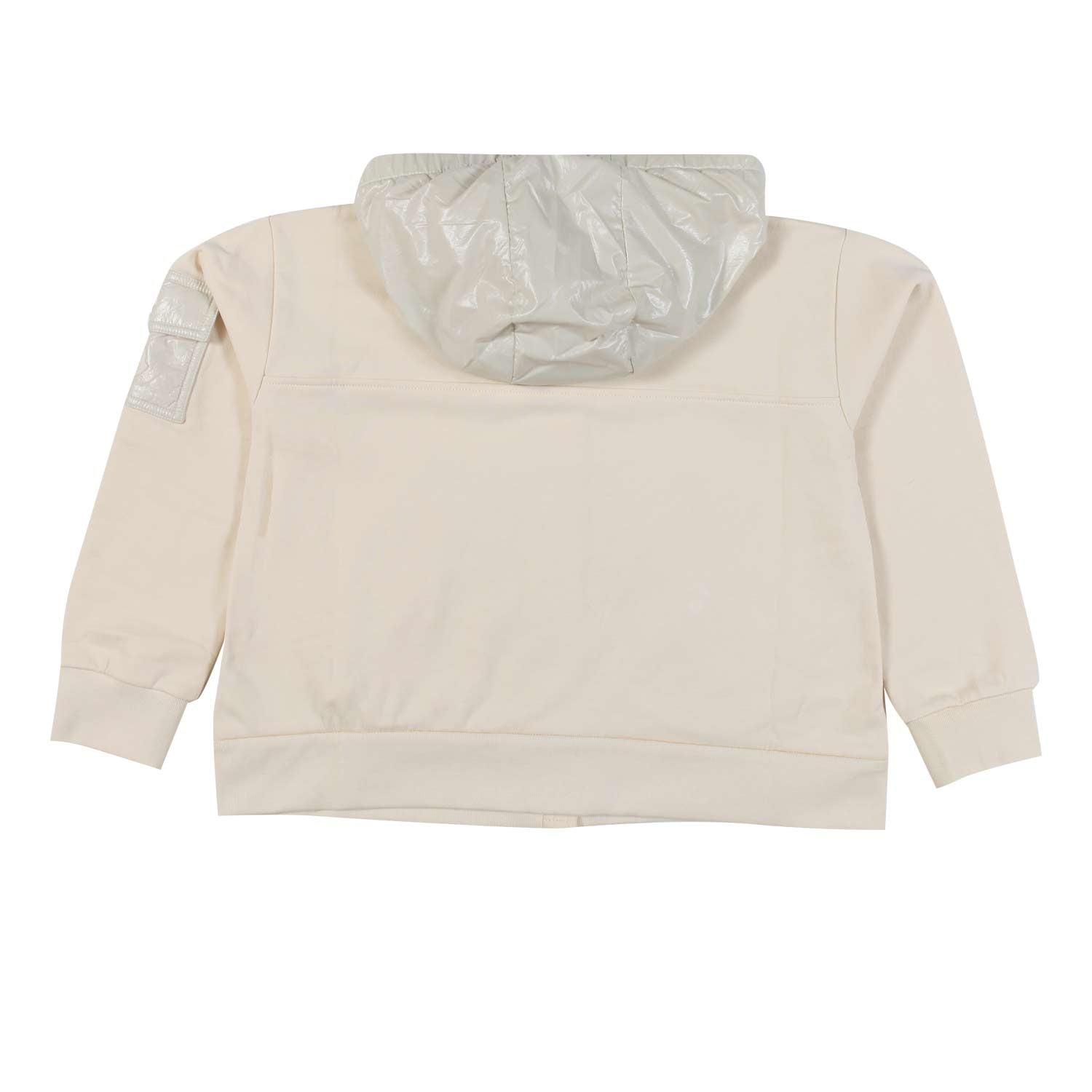 FELPA BEIGE CON CAPPUCCIO E ZIP BAMBINA E TEENAGER - annameglio.com abbigliamento moda