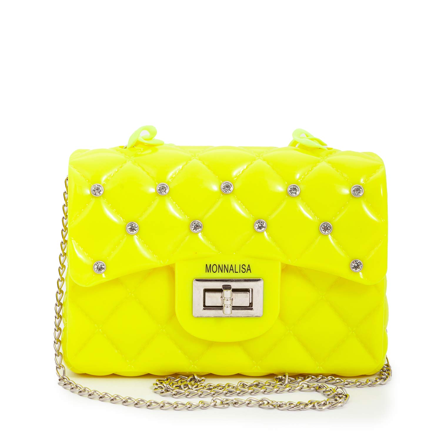 MINI BORSA A MANO GIALLO LUCIDO - annameglio.com abbigliamento moda