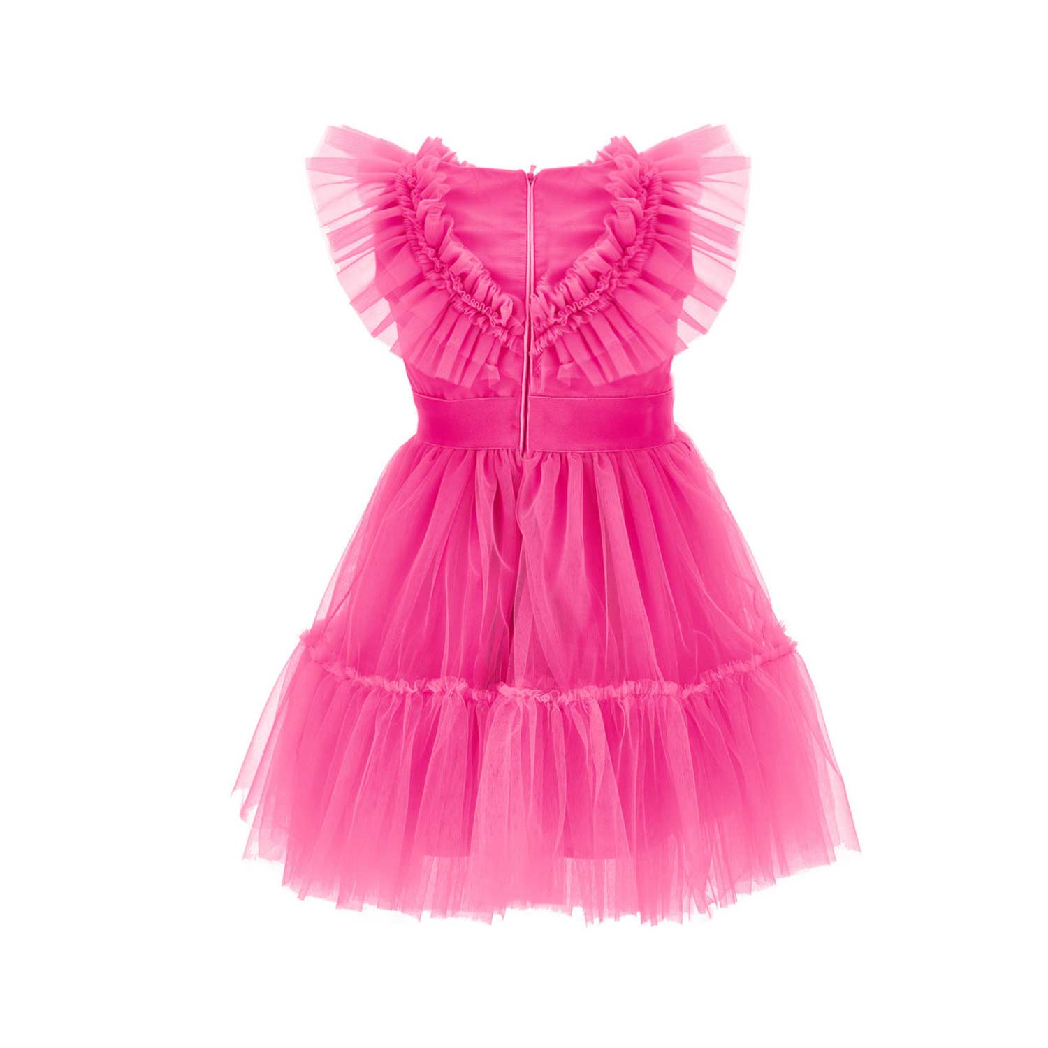 ABITO TULLE FUCSIA FANDANGO CON ROUCHES - annameglio.com abbigliamento moda