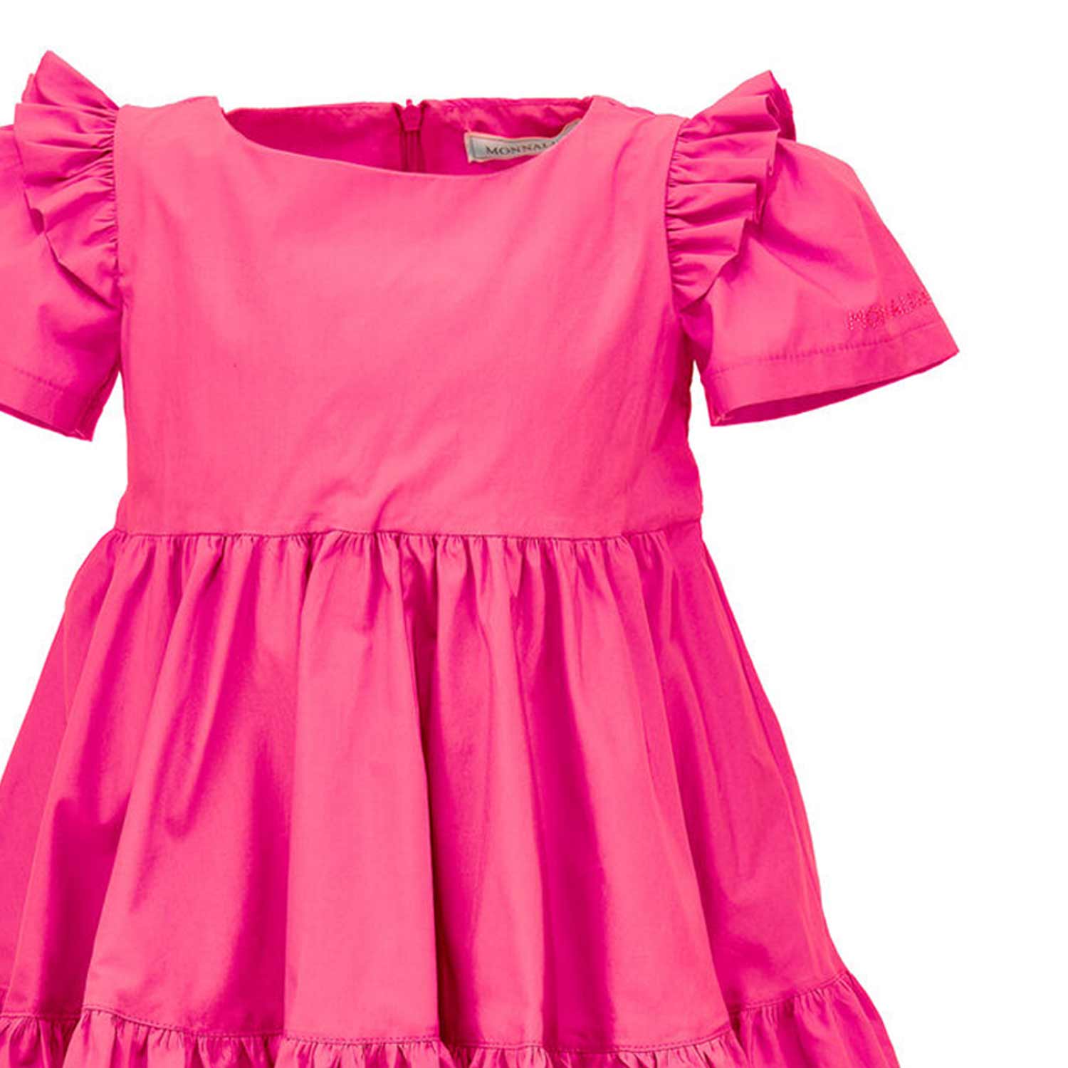 ABITO FUCSIA CON BALZE E GALETTE BAMBINA - annameglio.com abbigliamento moda