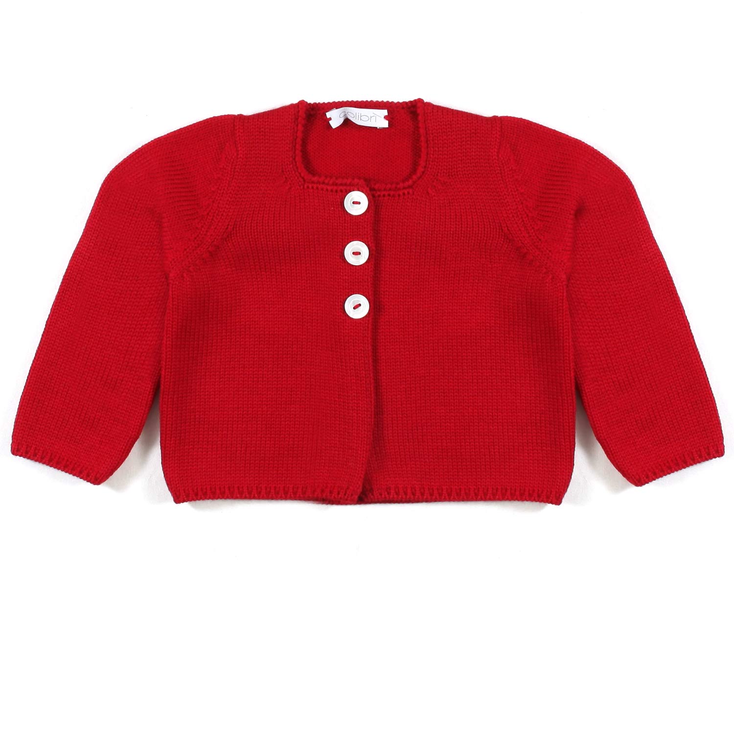 CARDIGAN DI LANA ROSSO RUBINO BIMBA - annameglio.com abbigliamento moda