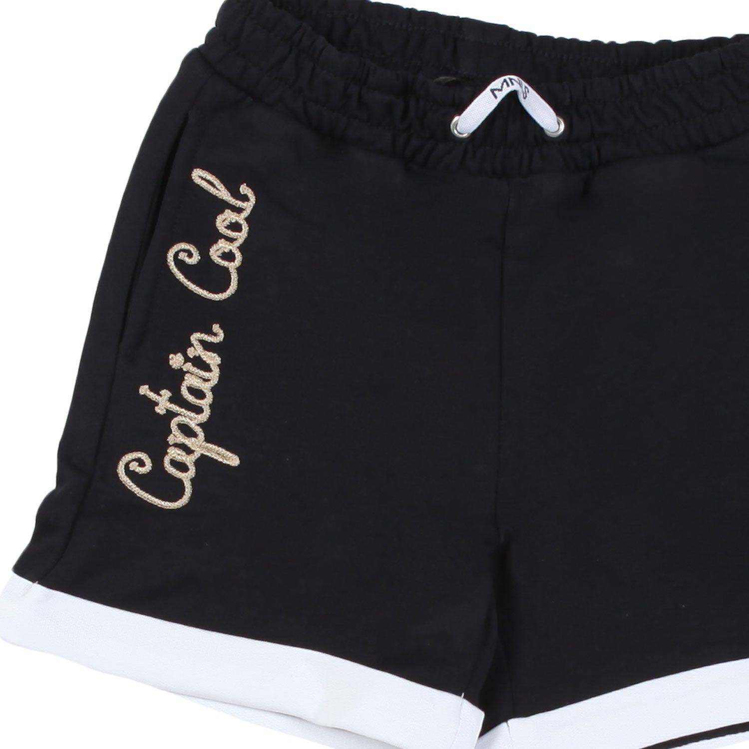 SHORTS FELPA BLU SCURO E BIANCHI BIMBA - annameglio.com abbigliamento moda