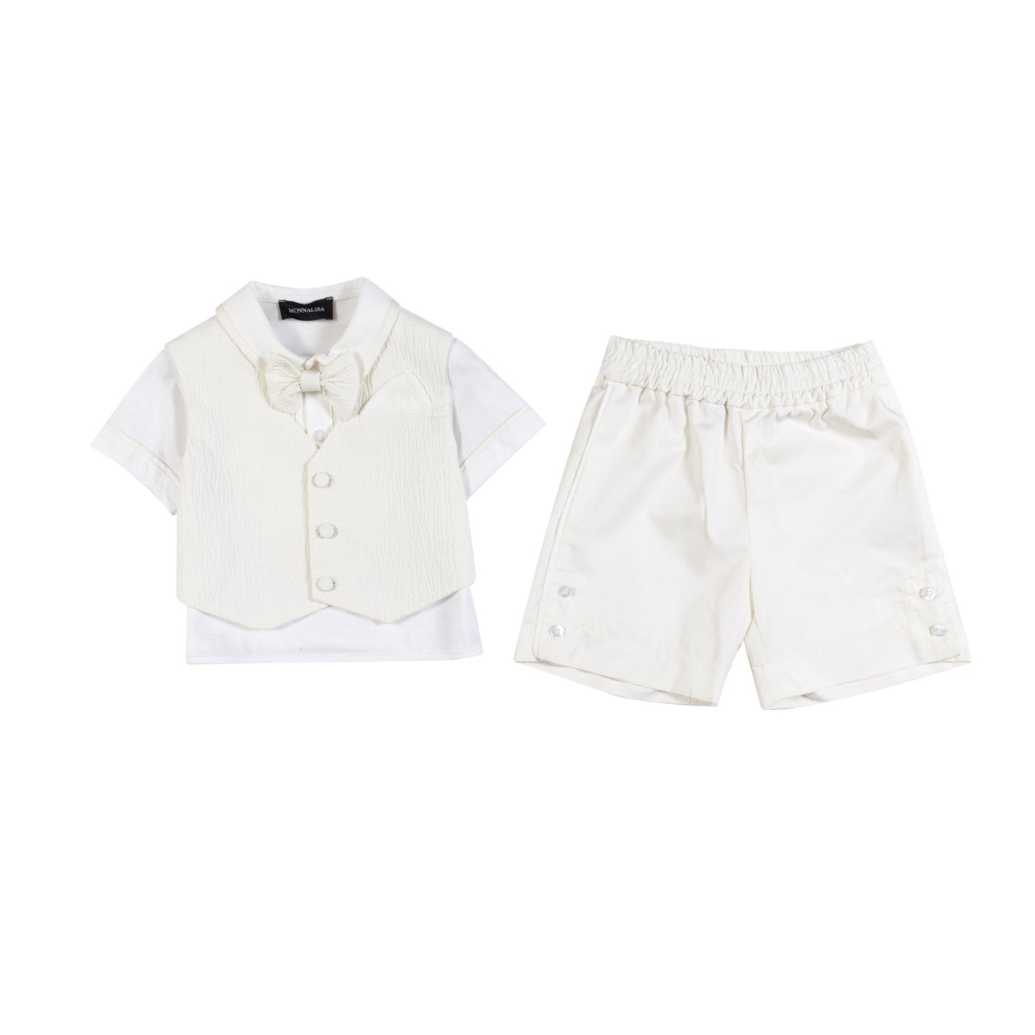 COMPLETINO CERIMONIA BIANCO PANNA BIMBO - annameglio.com abbigliamento moda