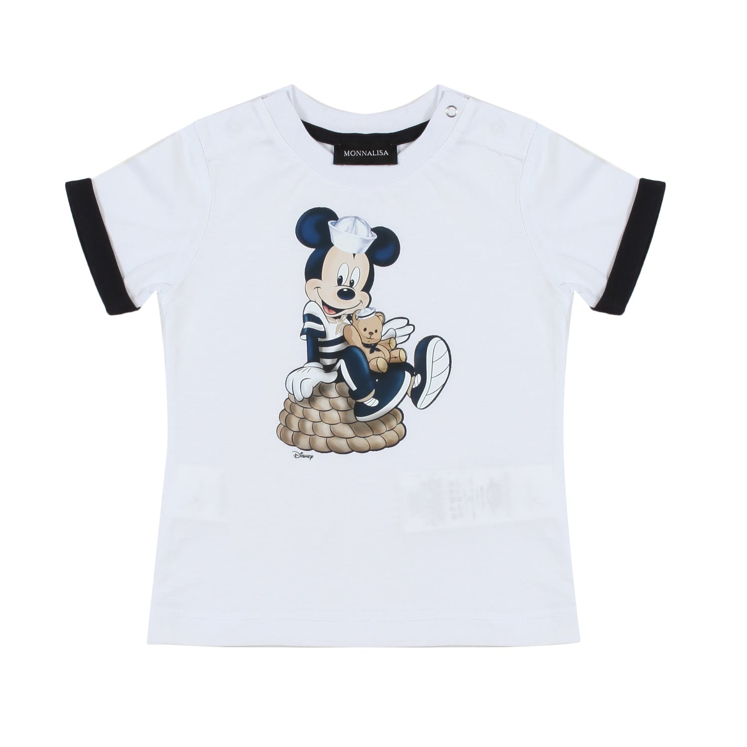T-SHIRT TOPOLINO BIANCA E BLU SCURO BIMBO - annameglio.com abbigliamento moda