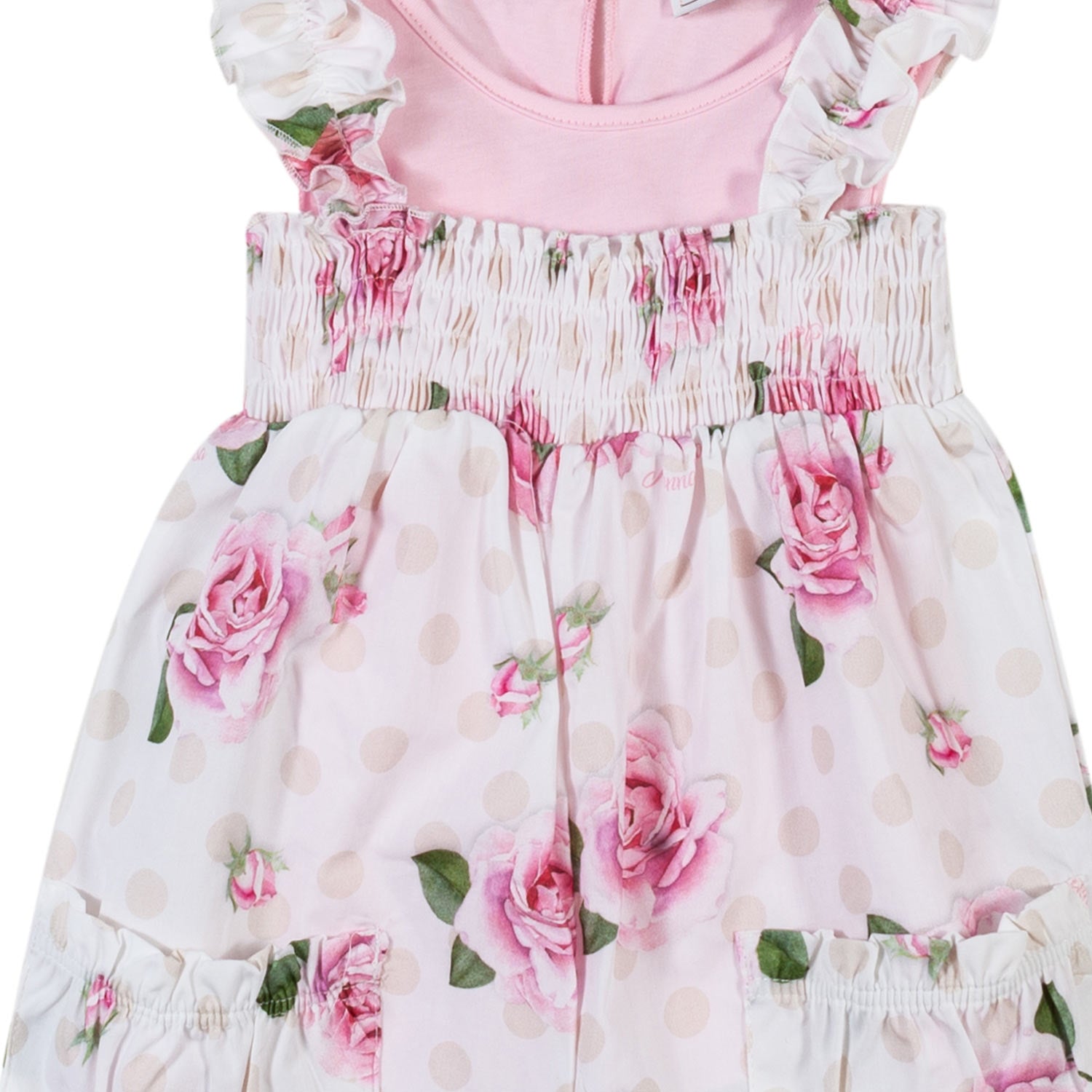 PAGLIACCETTO FLOREALE BIANCO E ROSA BIMBA - annameglio.com abbigliamento moda