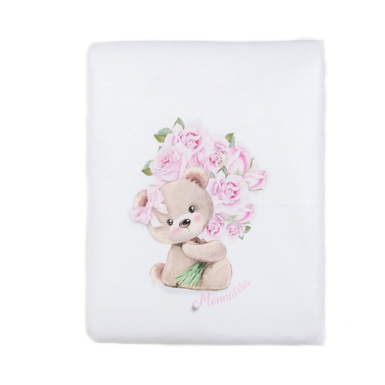COPERTINA ROSA E BIANCA CON STAMPA TEDDY BEAR - annameglio.com abbigliamento moda