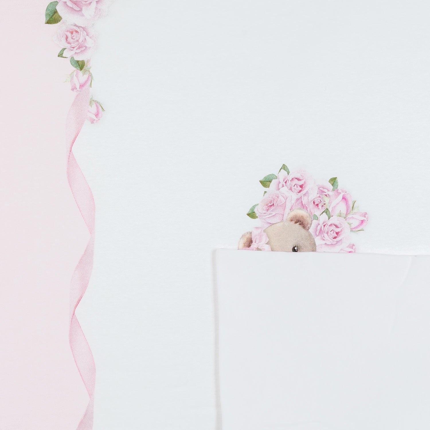 COPERTINA ROSA E BIANCA CON STAMPA TEDDY BEAR - annameglio.com abbigliamento moda