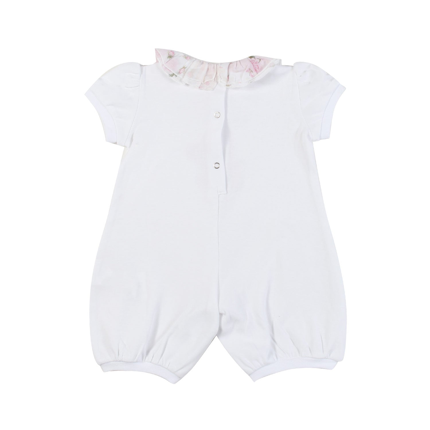 PAGLIACCETTO BIANCO E ROSA CON TEDDY BEAR NEONATA - annameglio.com abbigliamento moda
