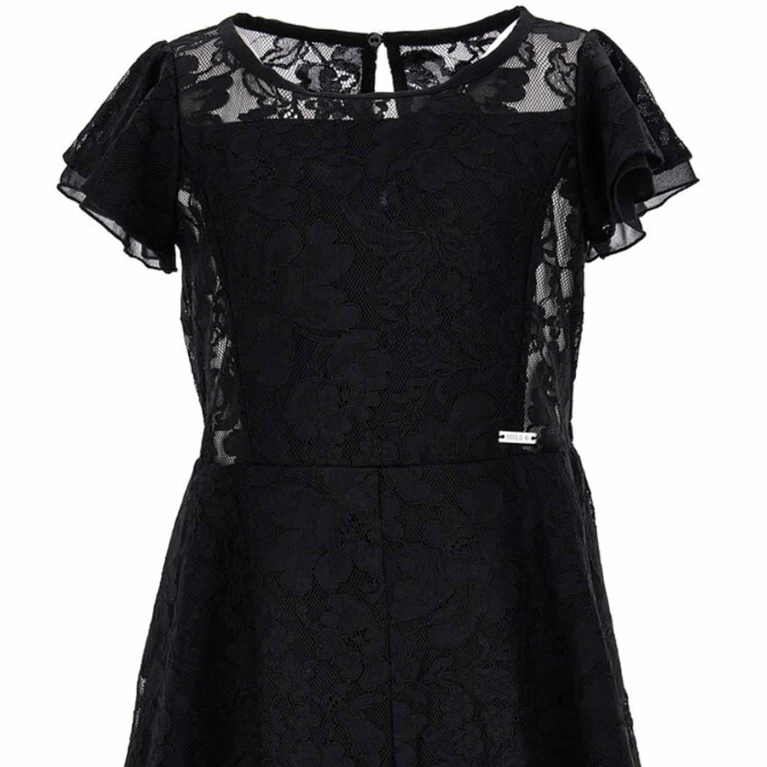 TUTA SHORTS NERA IN PIZZO BAMBINA E TEENAGER - annameglio.com abbigliamento moda