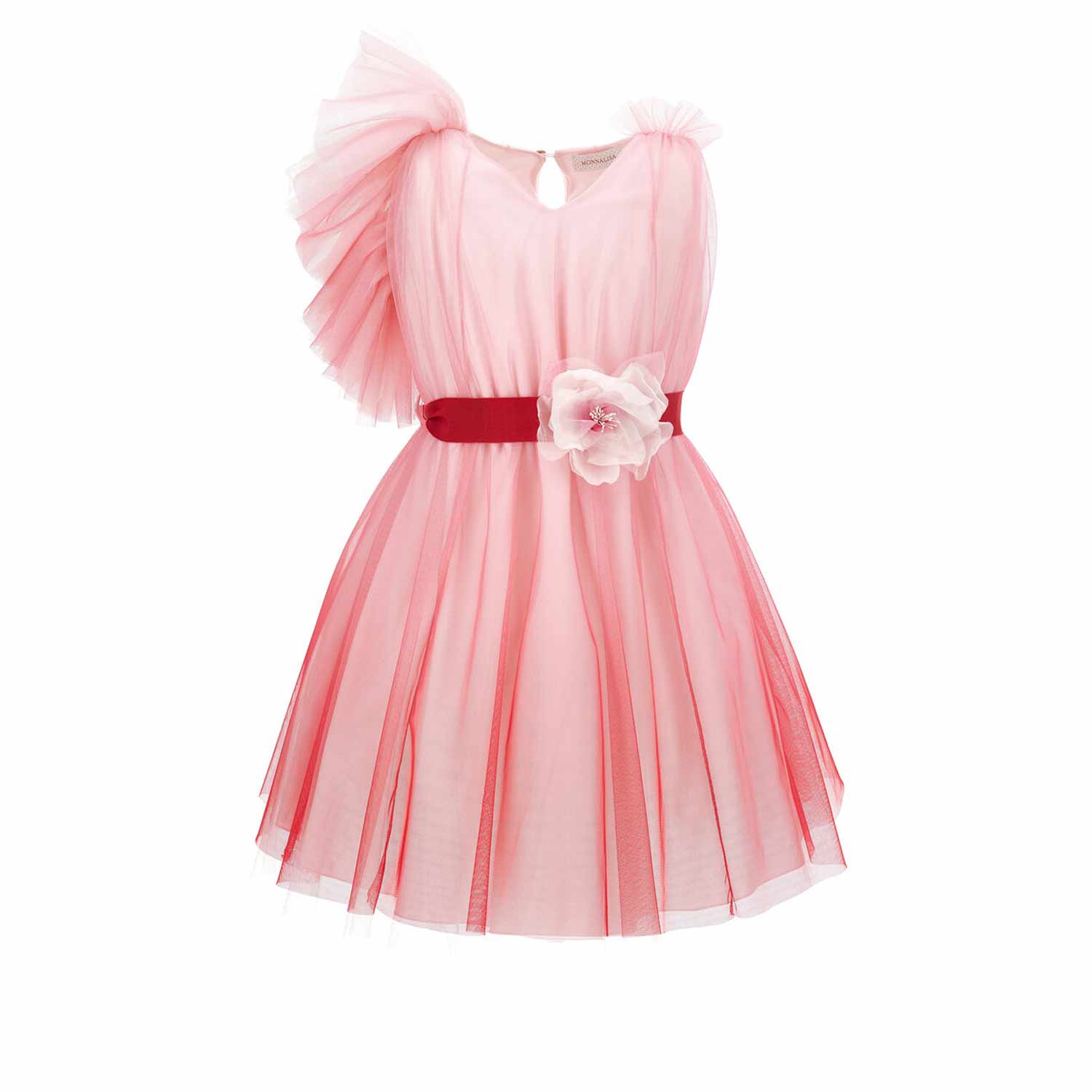 ABITO TULLE SFUMATO ROSA E PANNA - annameglio.com abbigliamento moda