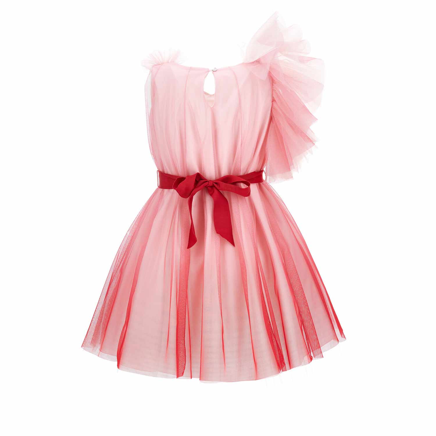 ABITO TULLE SFUMATO ROSA E PANNA - annameglio.com abbigliamento moda