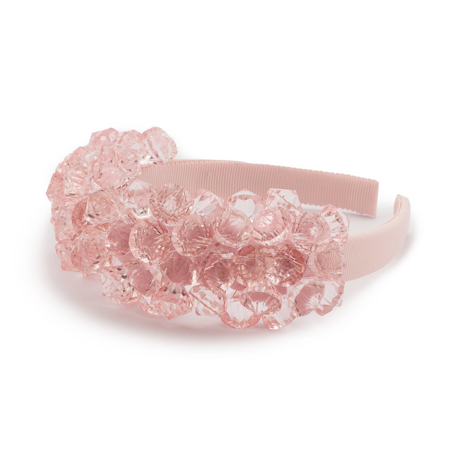 CERCHIETTO ROSA CON CASTONI E PERLE BAMBINA - annameglio.com abbigliamento moda