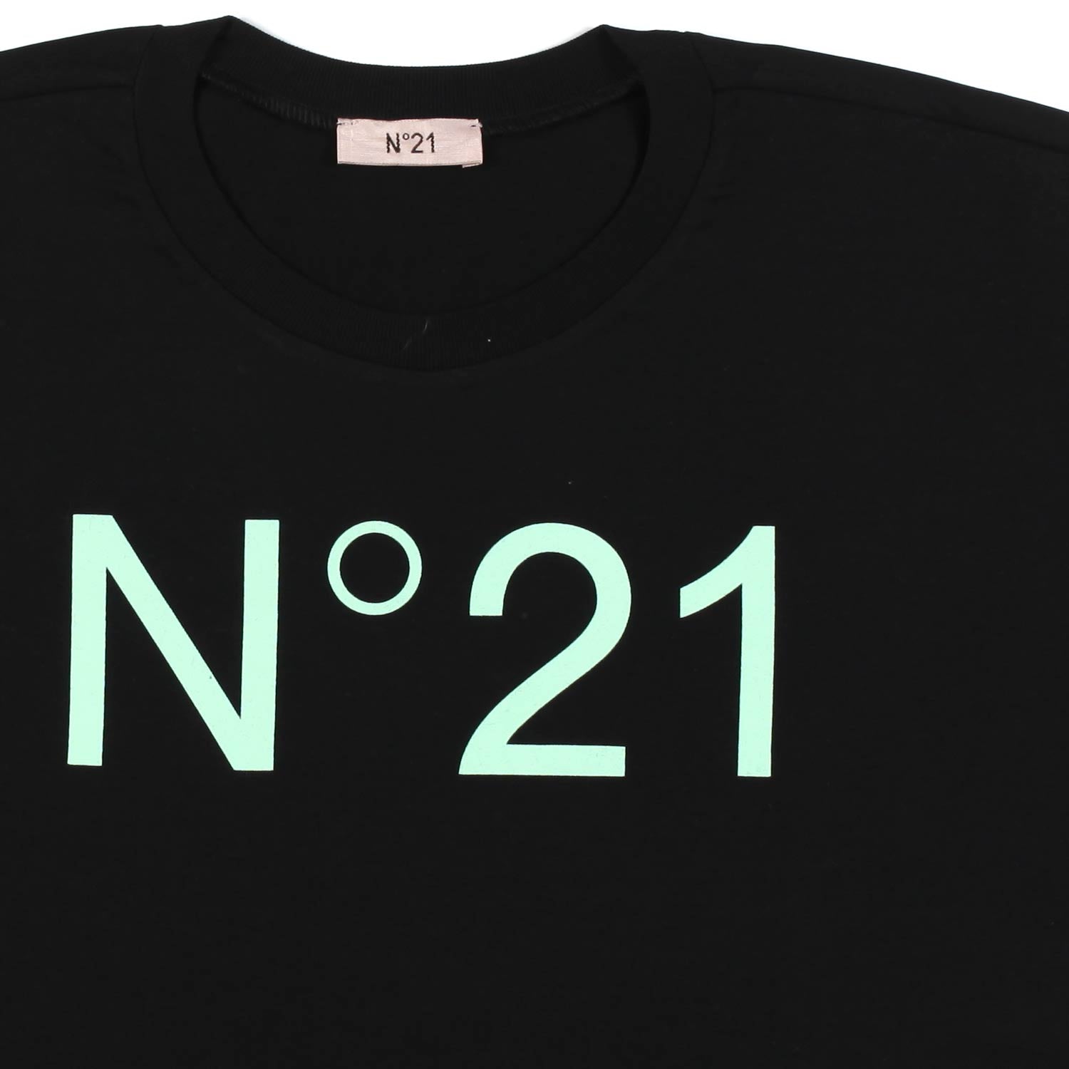 T-shirt cropped logo nera ragazza - annameglio.com abbigliamento moda