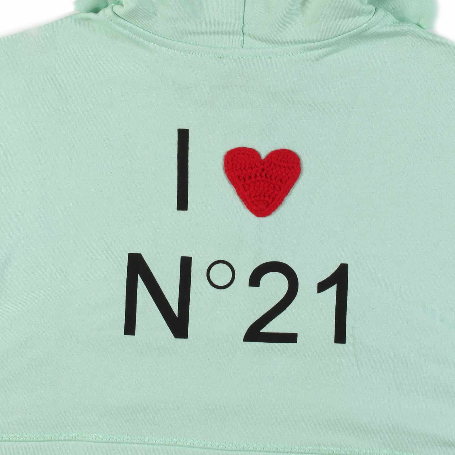 Felpa full zip cropped ragazza verde pastello - annameglio.com abbigliamento moda