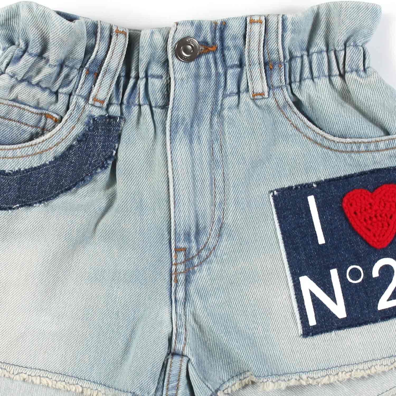 Shorts patchwork con logo - annameglio.com abbigliamento moda