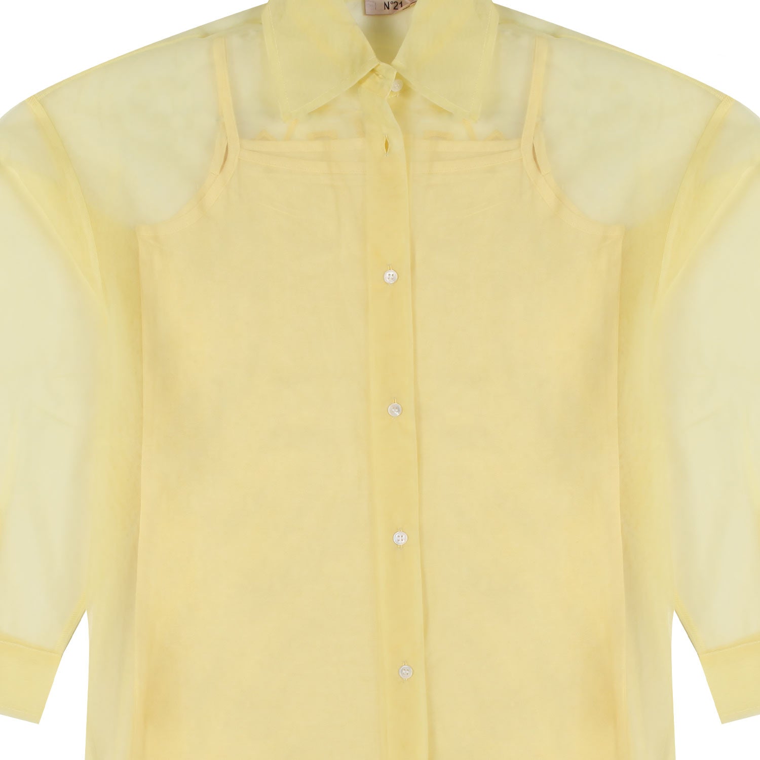 GIACCA A CAMICIA GIALLA IN TULLE BAMBINA E RAGAZZA - annameglio.com abbigliamento moda