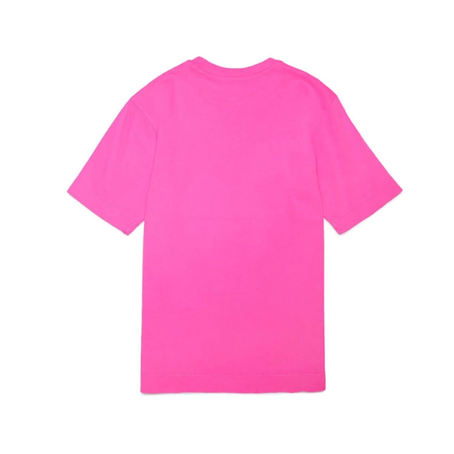 T-SHIRT ROSA FLUO CON LOGO BAMBINA E TEENAGER - annameglio.com abbigliamento moda