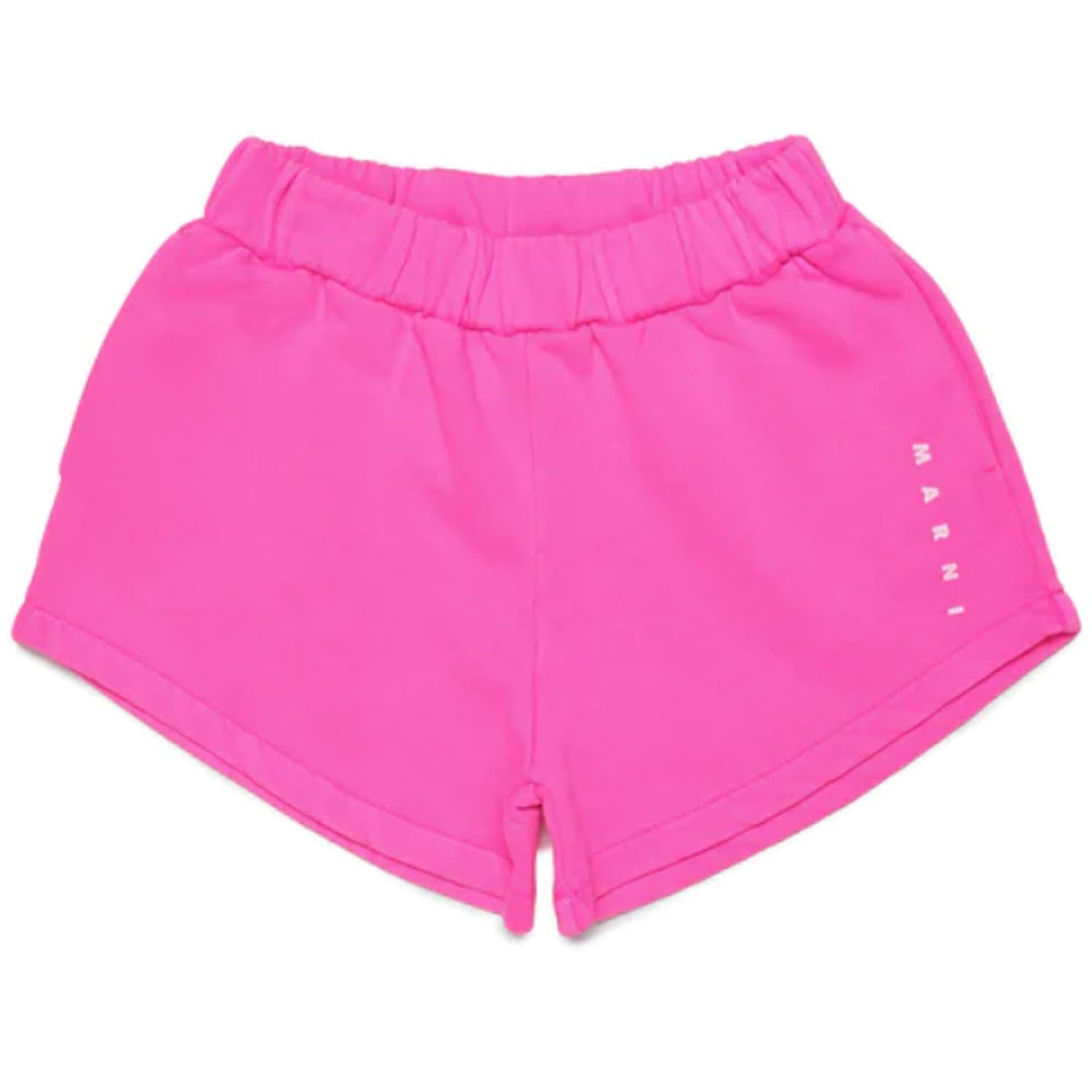 SHORTS ROSA FLUO CON LOGO BAMBINA E TEENAGER - annameglio.com abbigliamento moda