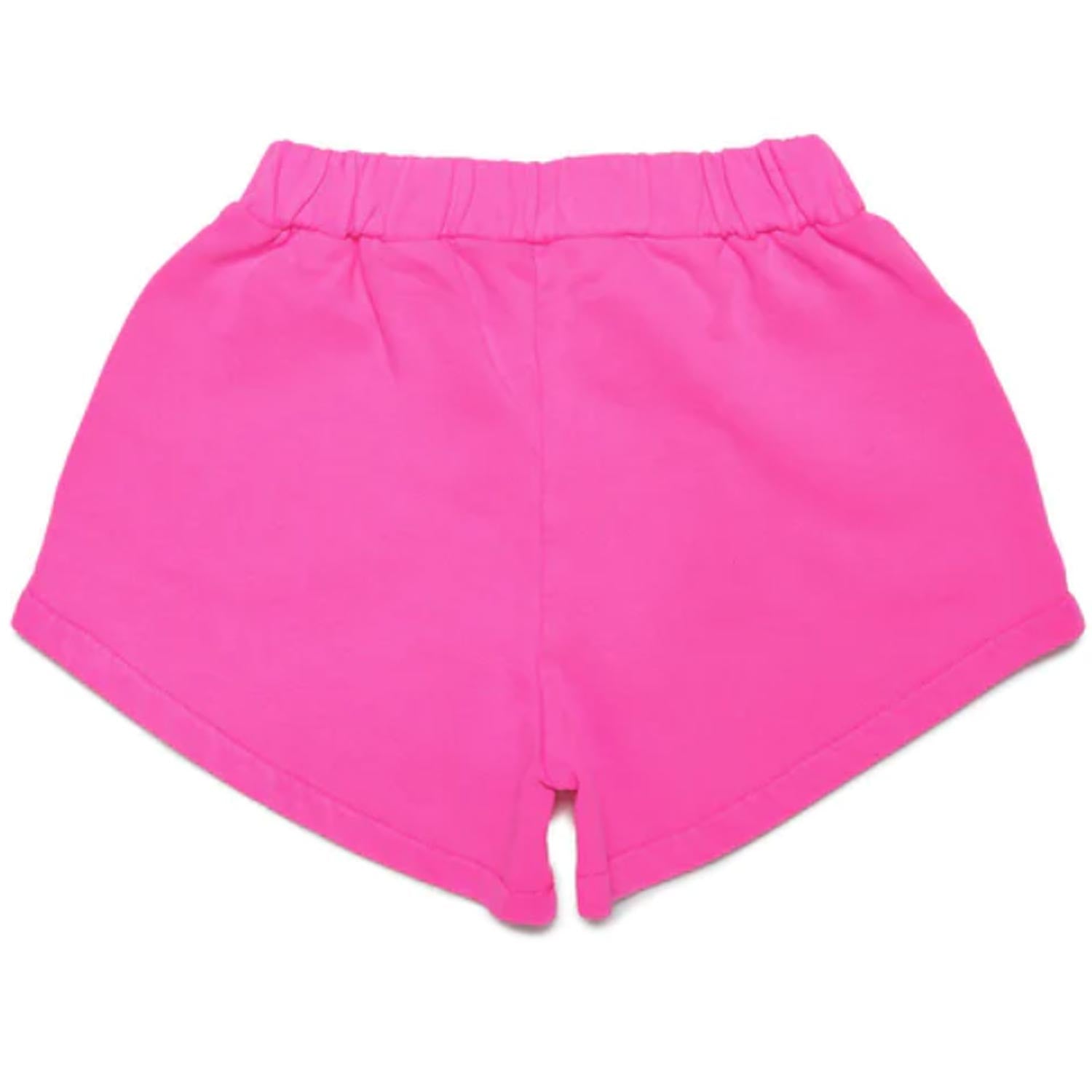 SHORTS ROSA FLUO CON LOGO BAMBINA E TEENAGER - annameglio.com abbigliamento moda