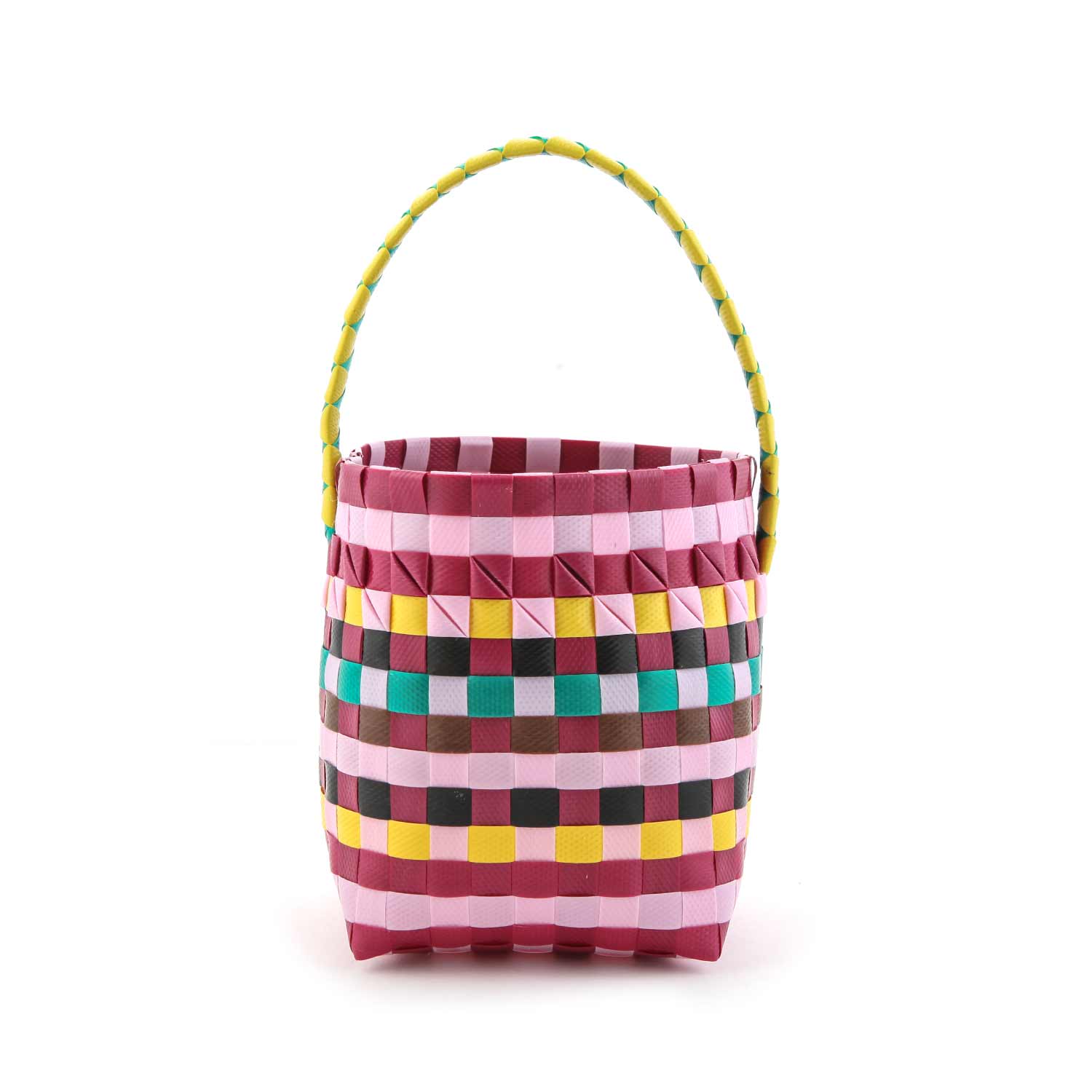BORSA A SECCHIELLO POD ROSA E MULTICOLOR - annameglio.com abbigliamento moda