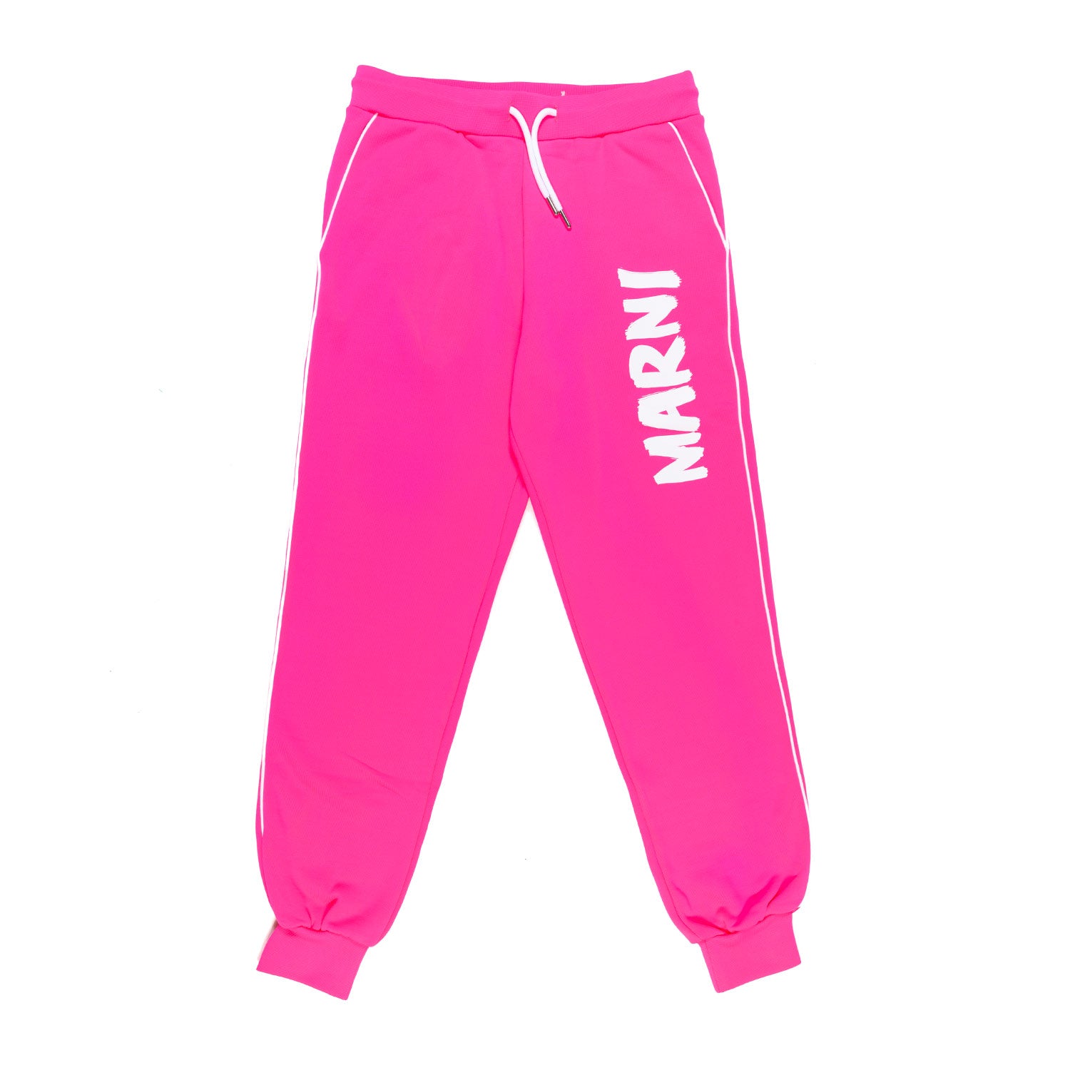 PANTALONE JOGGER ROSA FLUO CON LOGO BAMBINA E TEEN - annameglio.com abbigliamento moda