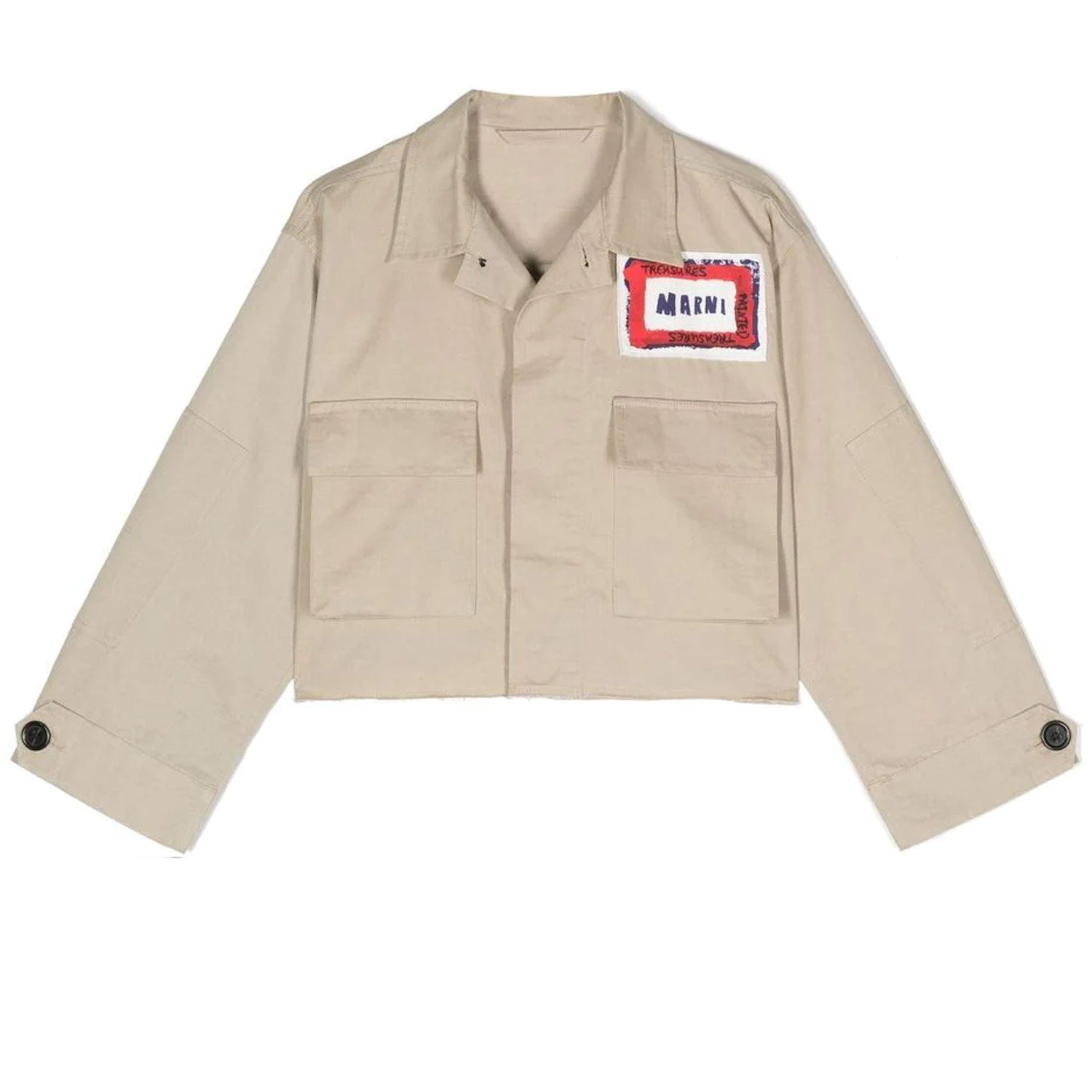 GIACCA CAMICIA CROPPED BEIGE BAMBINA E TEENAGER - annameglio.com abbigliamento moda