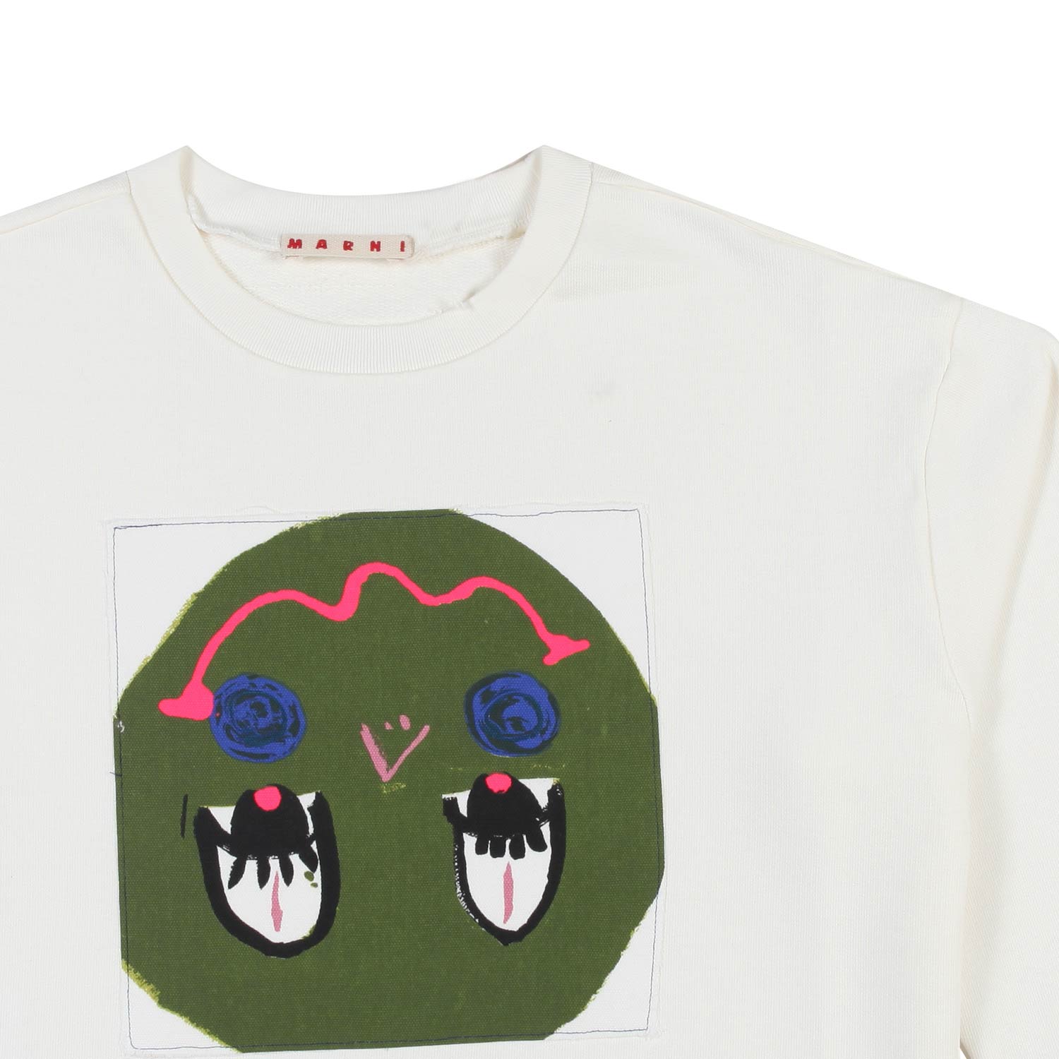 FELPA CROPPED BIANCO CALDO CON PATCH MULTICOLOR - annameglio.com abbigliamento moda