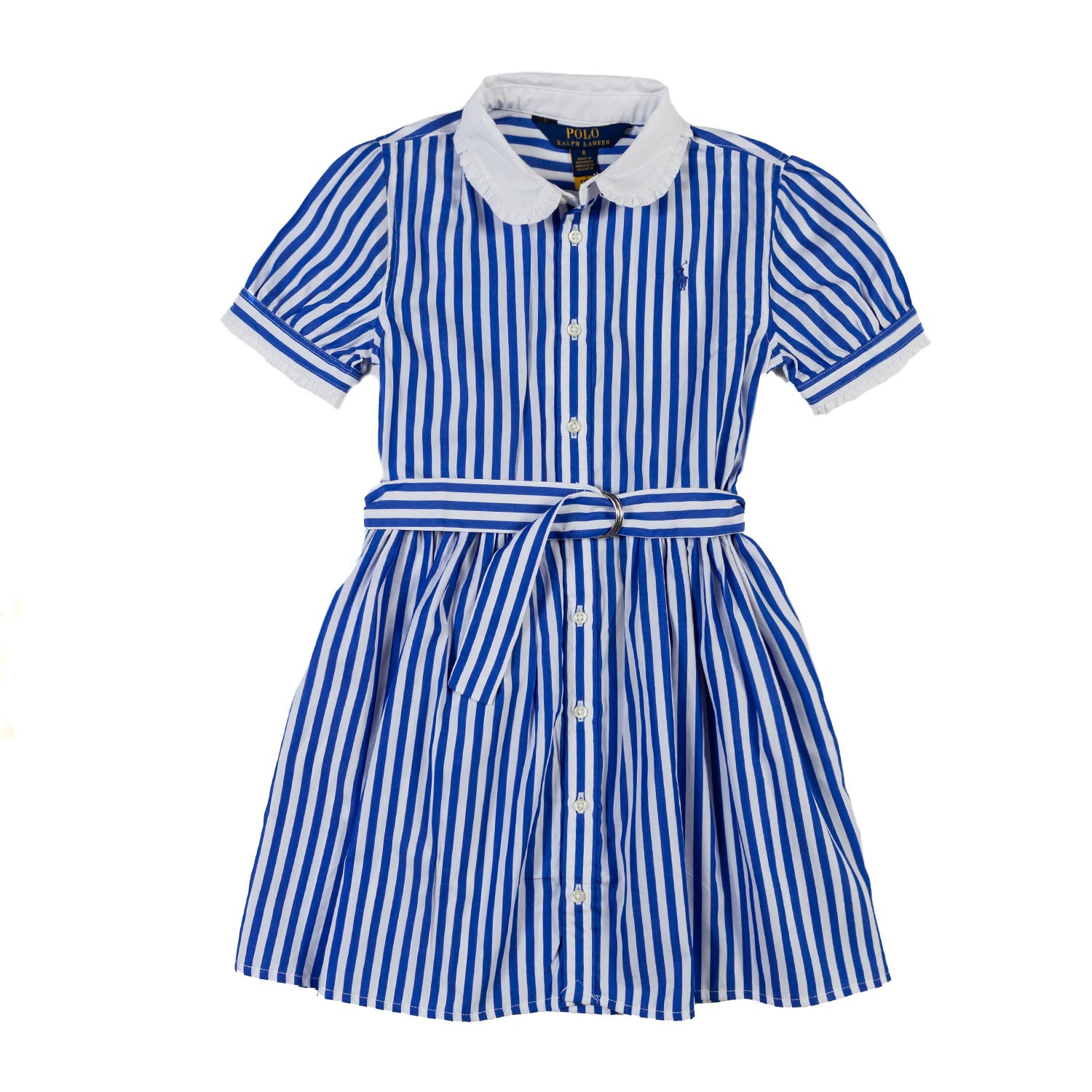 VESTITO CHEMISIER BIANCO E BLU A RIGHE BAMBINA - annameglio.com abbigliamento moda
