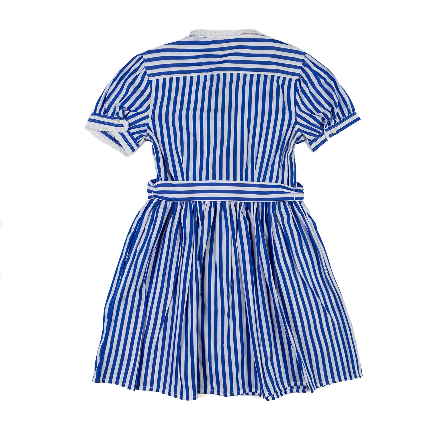 VESTITO CHEMISIER BIANCO E BLU A RIGHE BAMBINA - annameglio.com abbigliamento moda